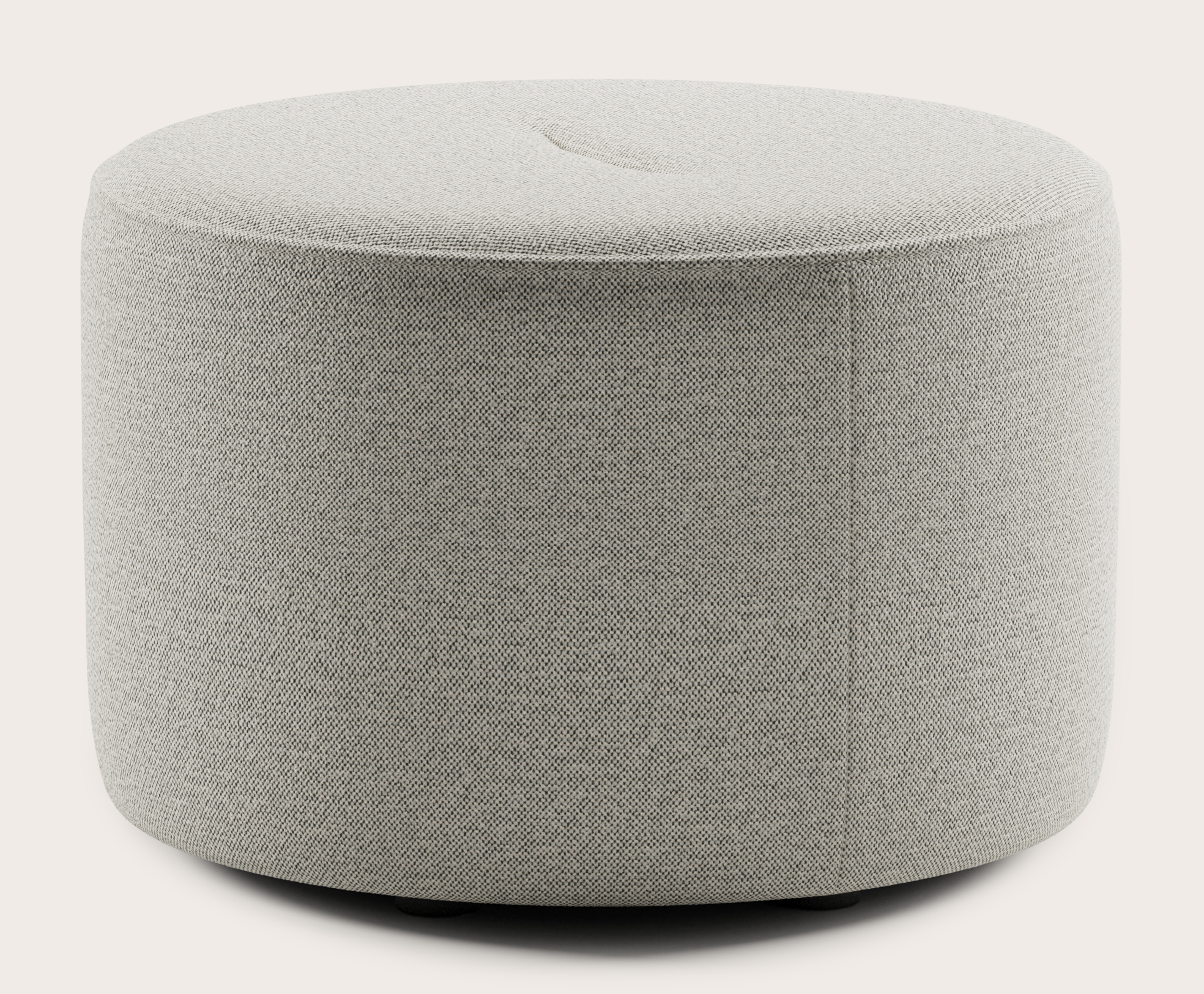 Tondo pouf - Brio tissu Light Grey Ø60xH40cm