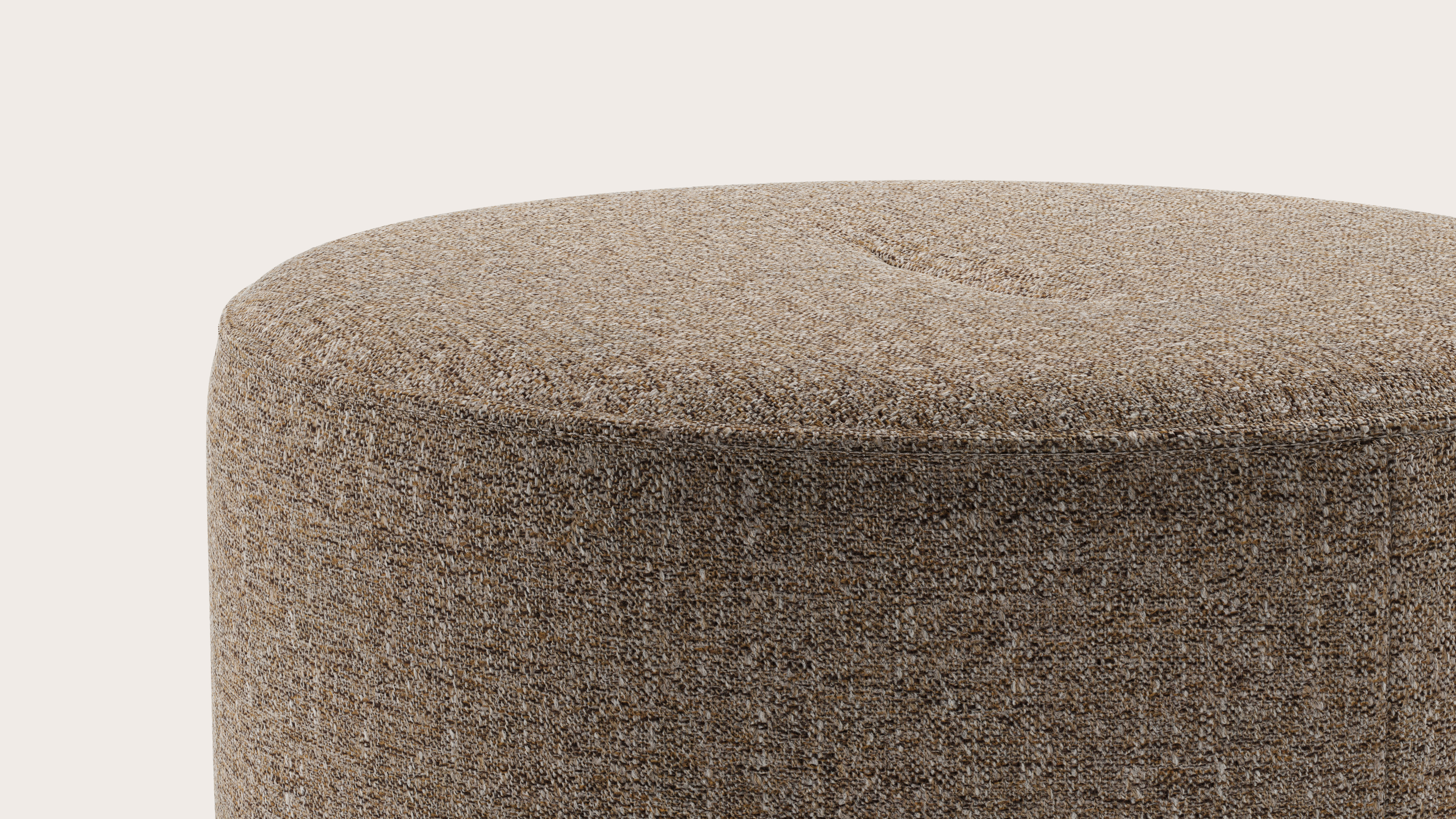 Tondo pouf - Stanza tissu Brown Ø60xH40cm