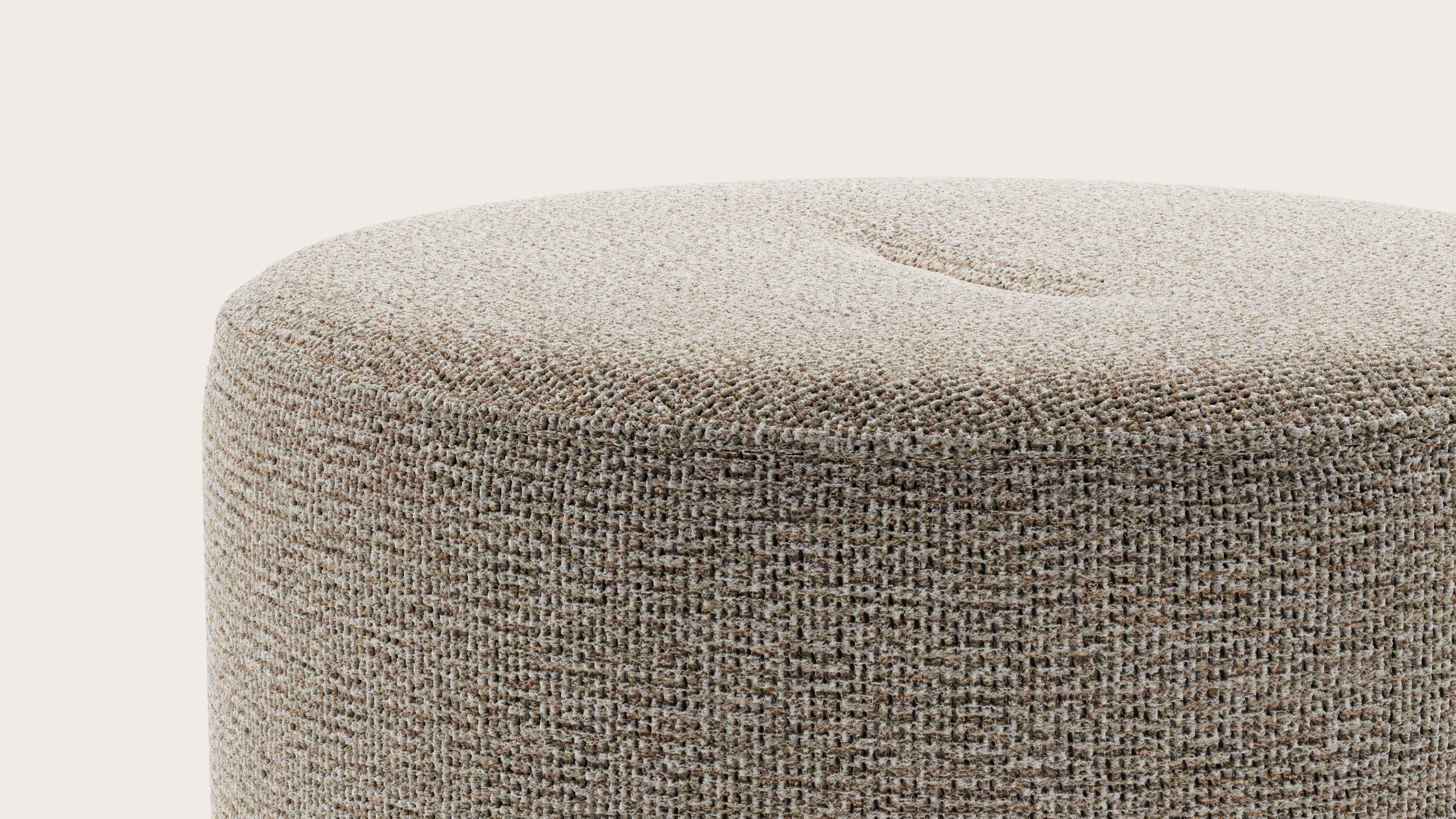 Tondo pouf - Fresco tissu Natural Ø60xH40cm