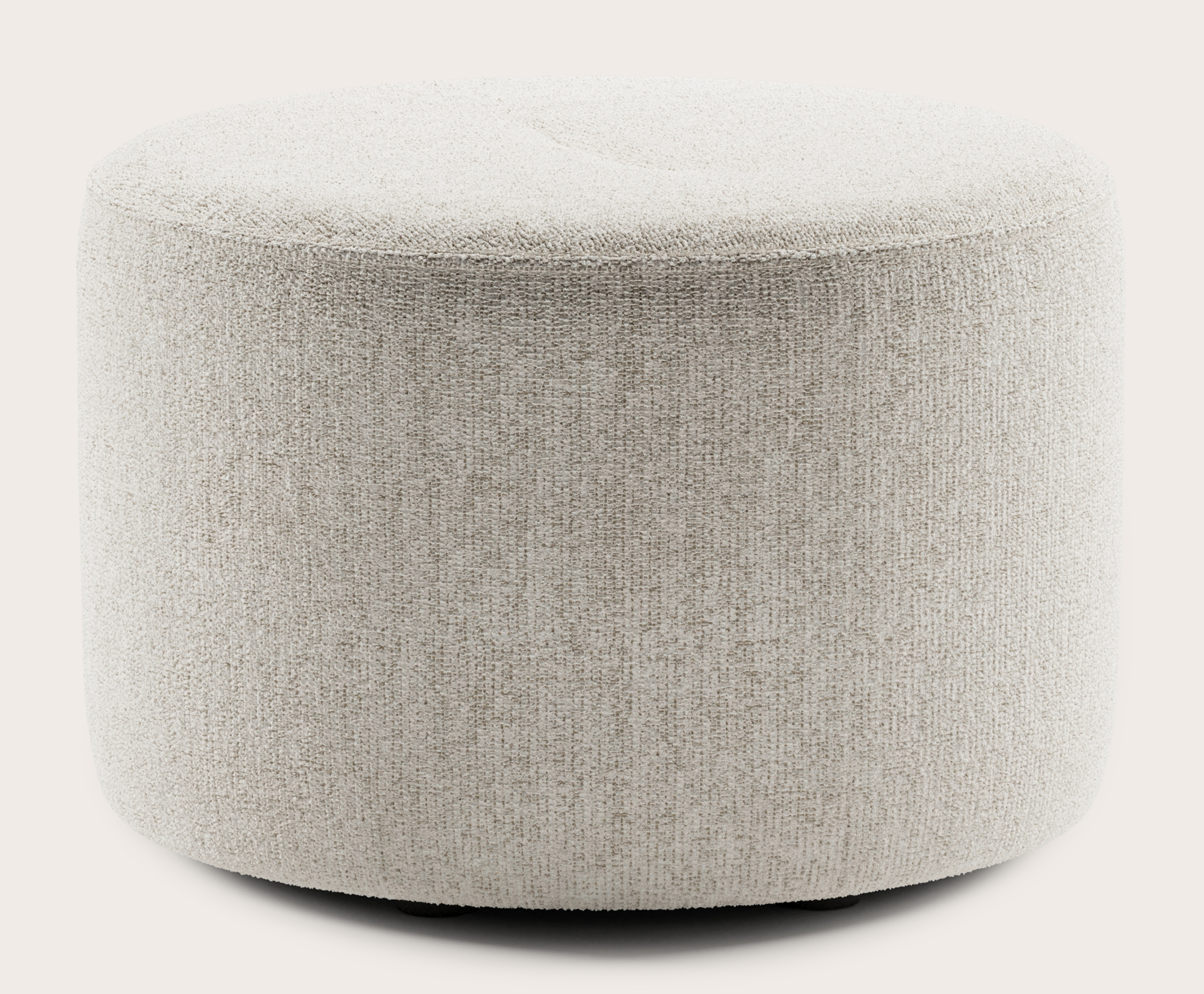 Tondo poef - Poco stof Beige Ø60xH40cm