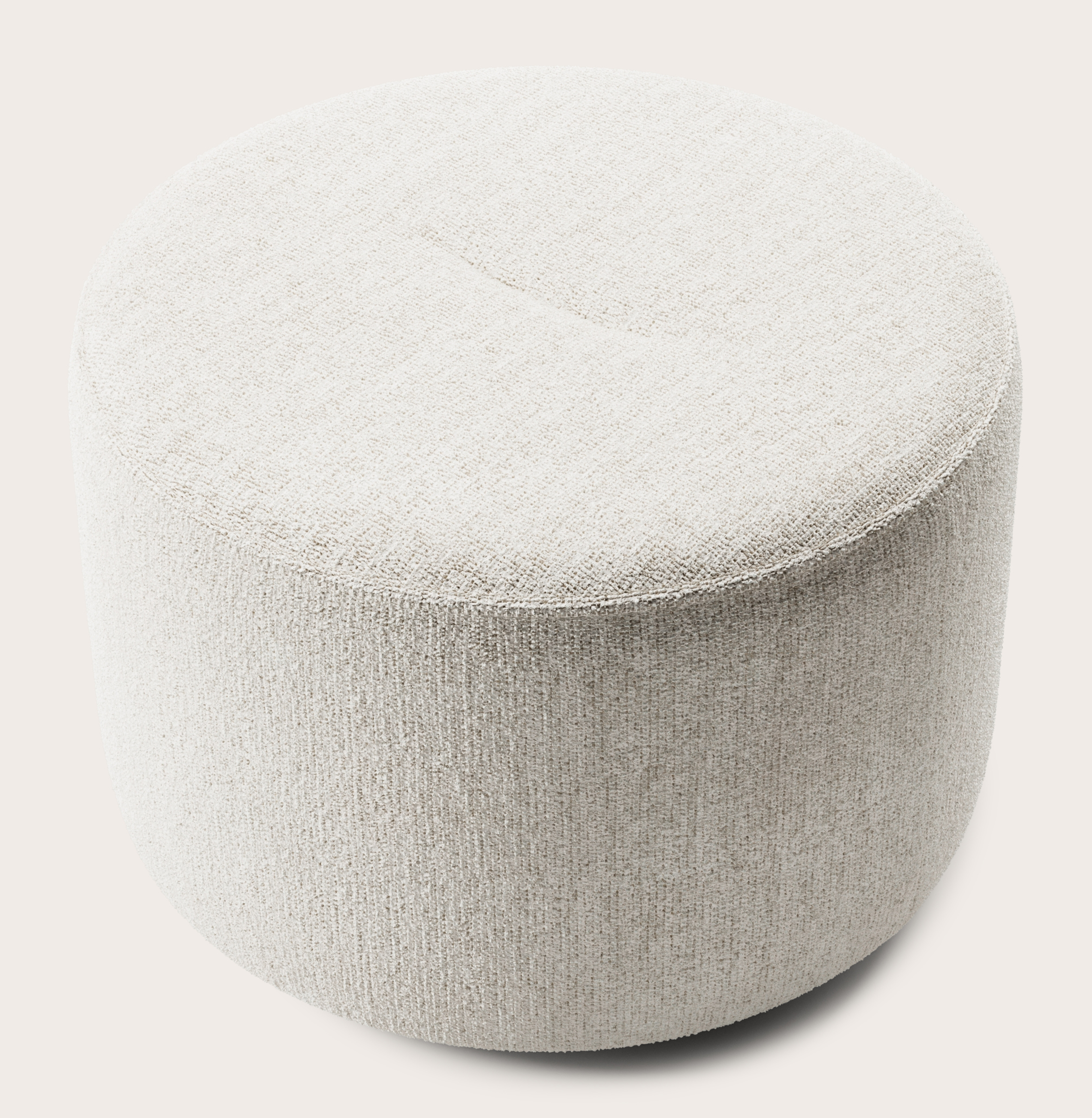 Tondo poef - Poco stof Beige Ø60xH40cm