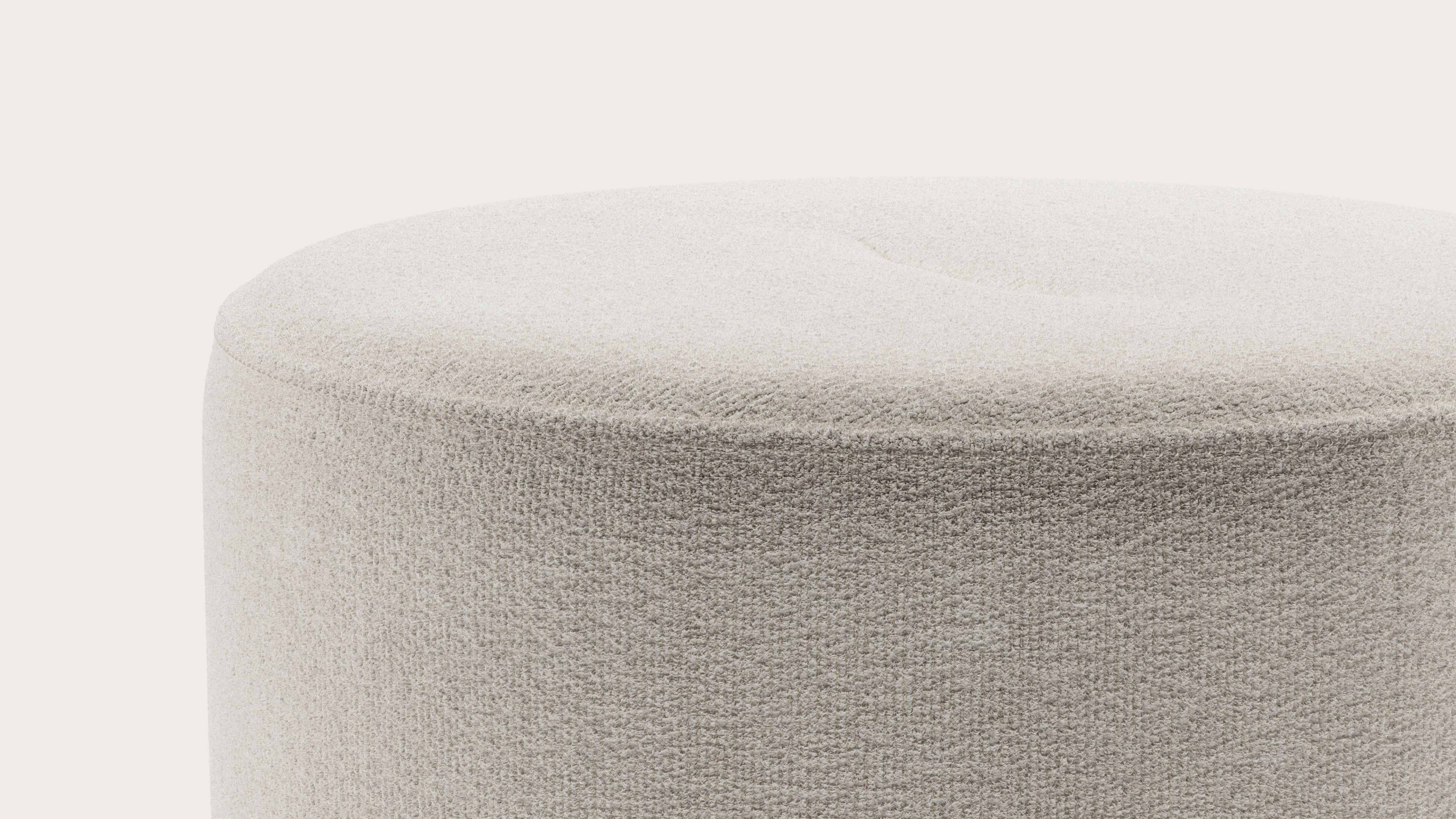 Tondo pouf - Nova tissu Pearl Ø60xH40cm
