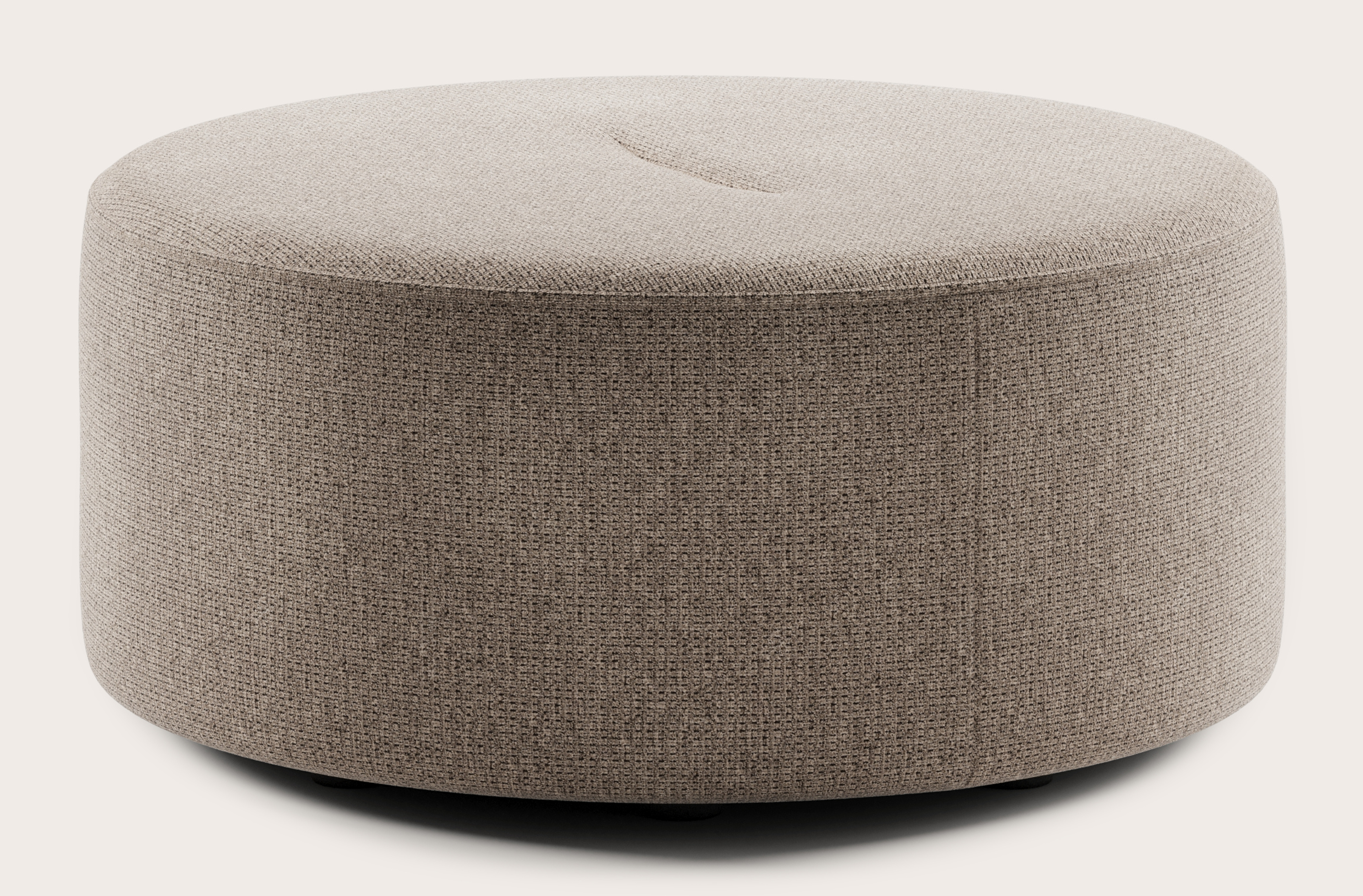 Tondo pouf - Fuga tissu Taupe Ø70xH34cm