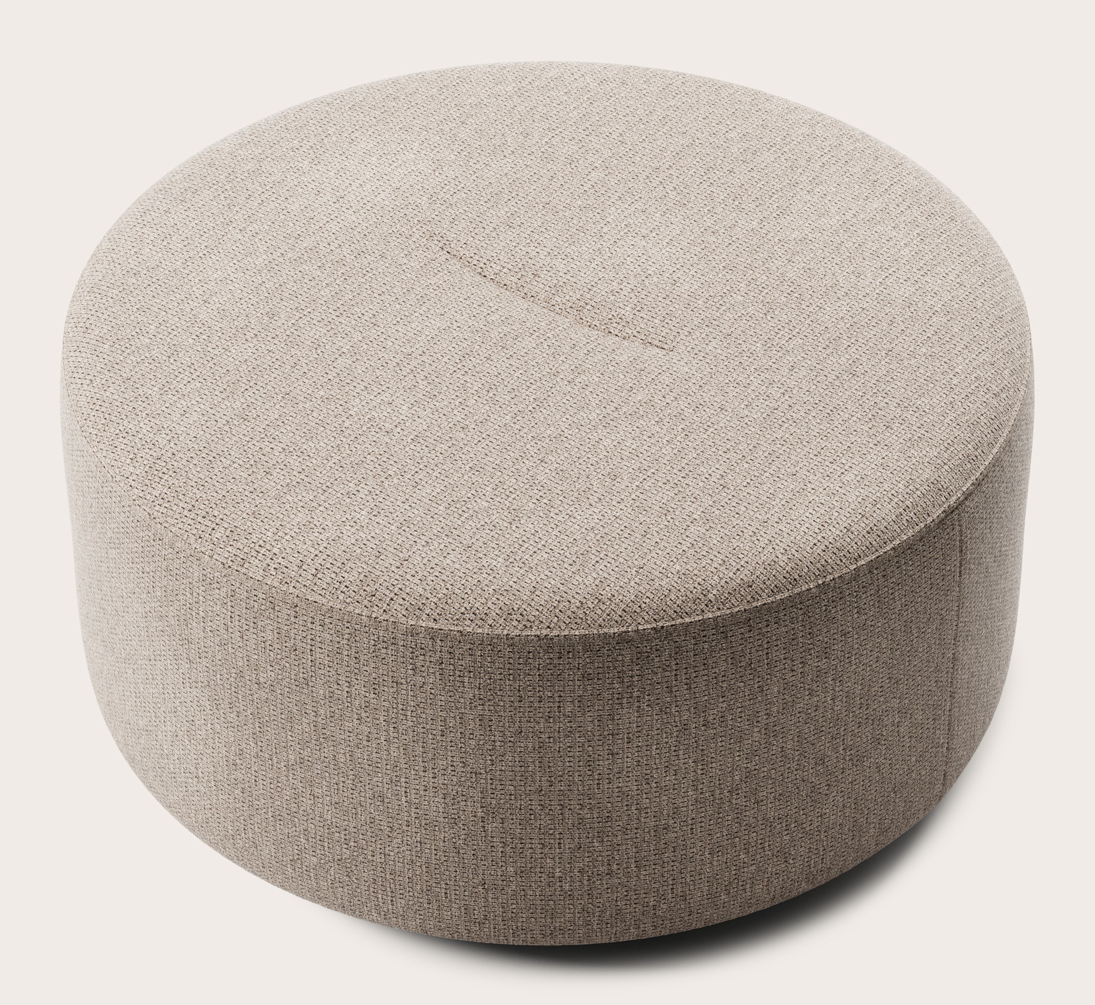 Tondo pouf - Fuga tissu Taupe Ø70xH34cm