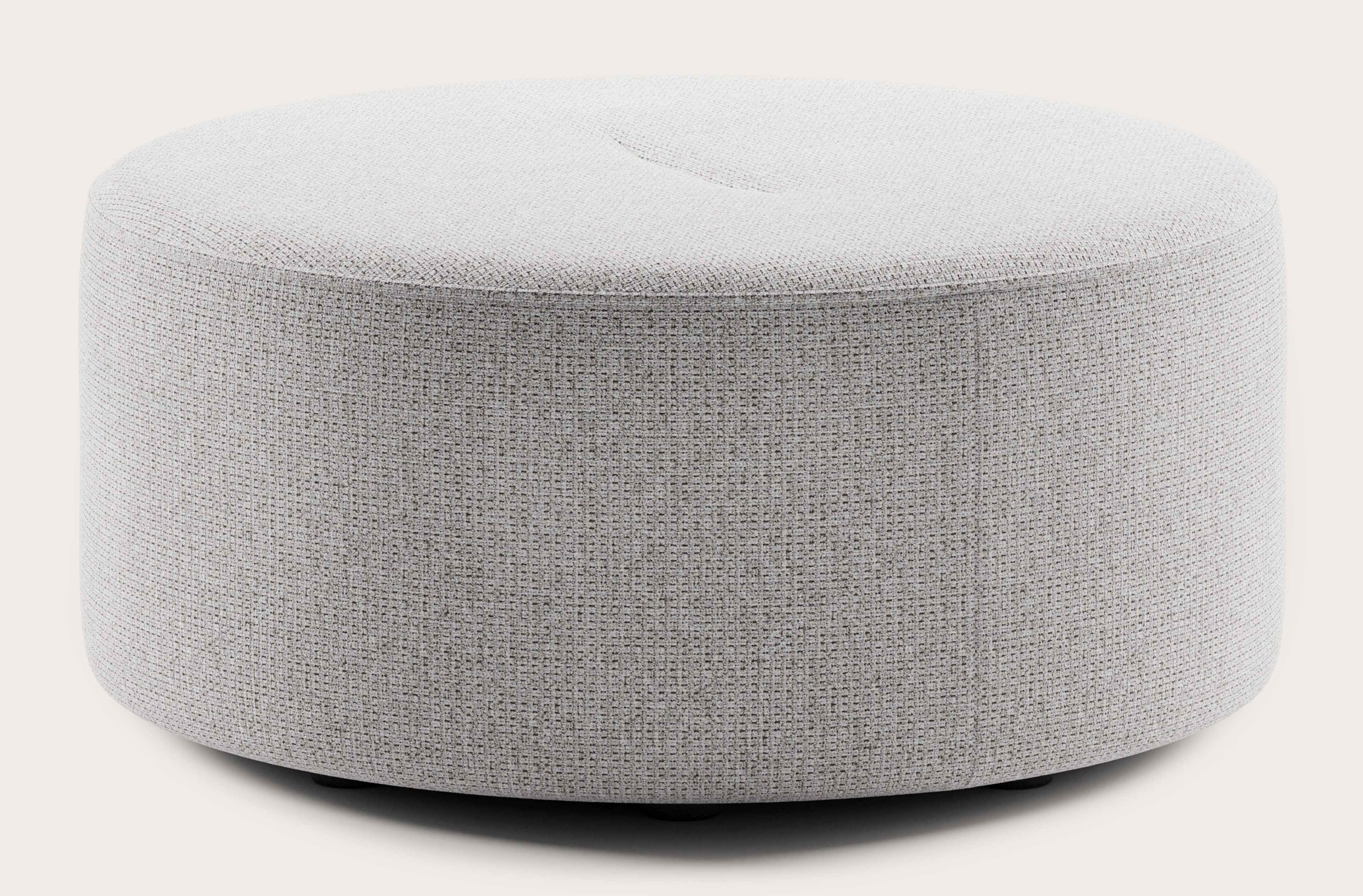 Tondo poef - Fuga stof Grey Ø70xH34cm
