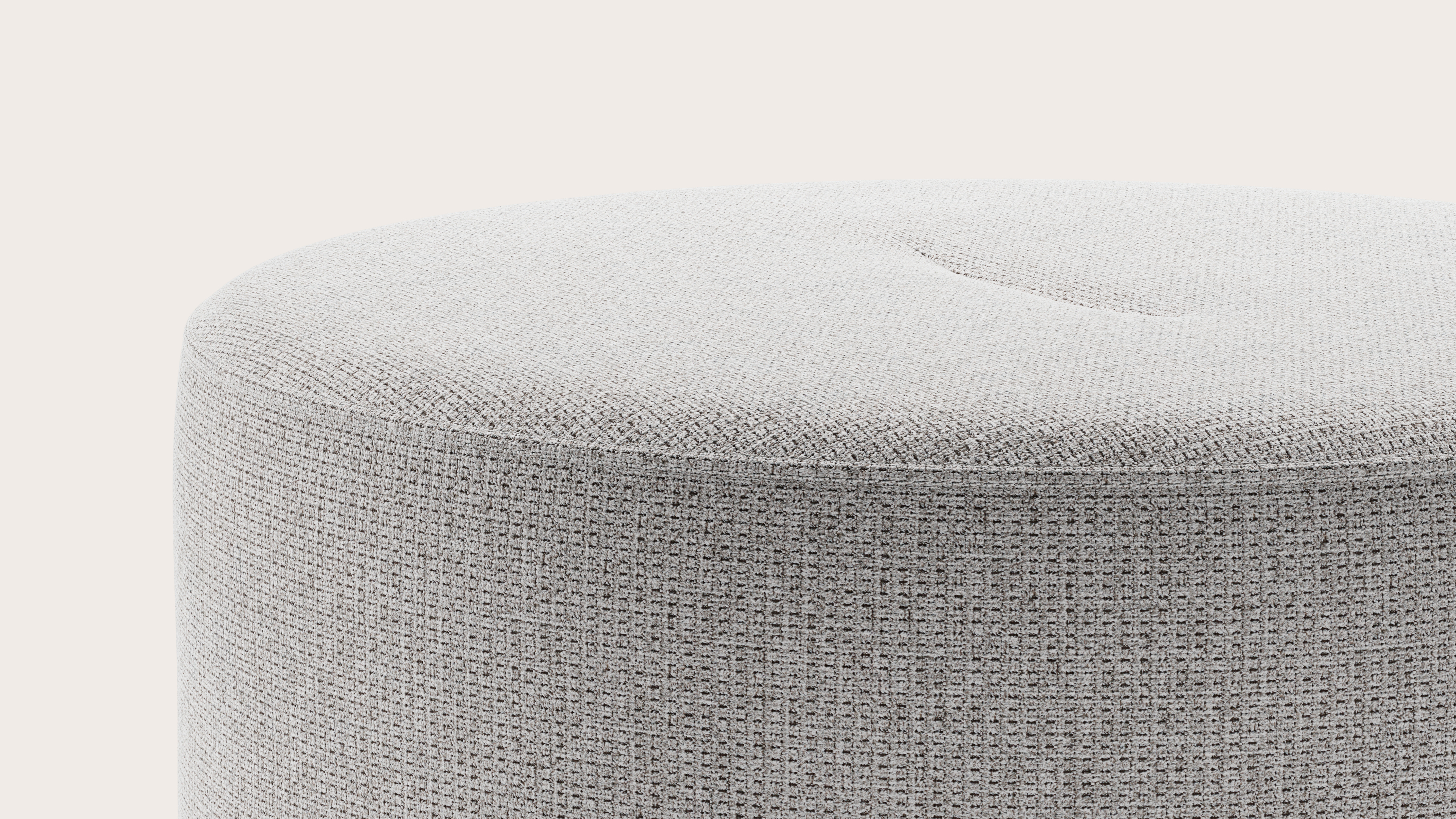 Tondo poef - Fuga stof Grey Ø70xH34cm
