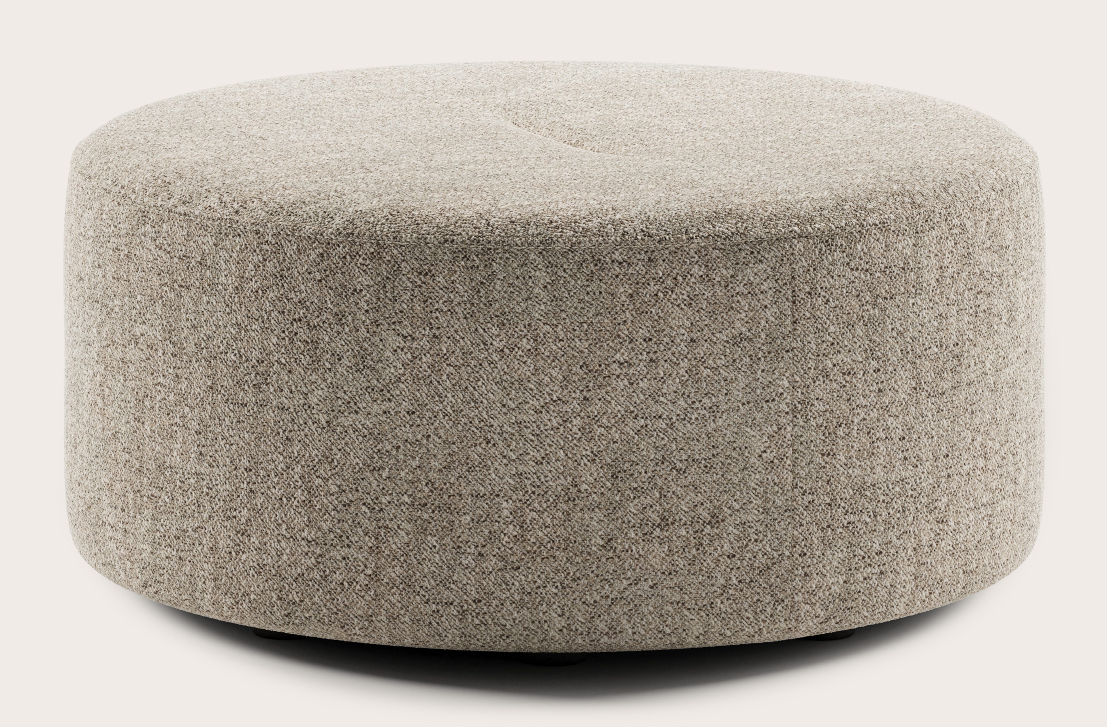 Tondo pouf - Stanza tissu Light Taupe Ø70xH34cm