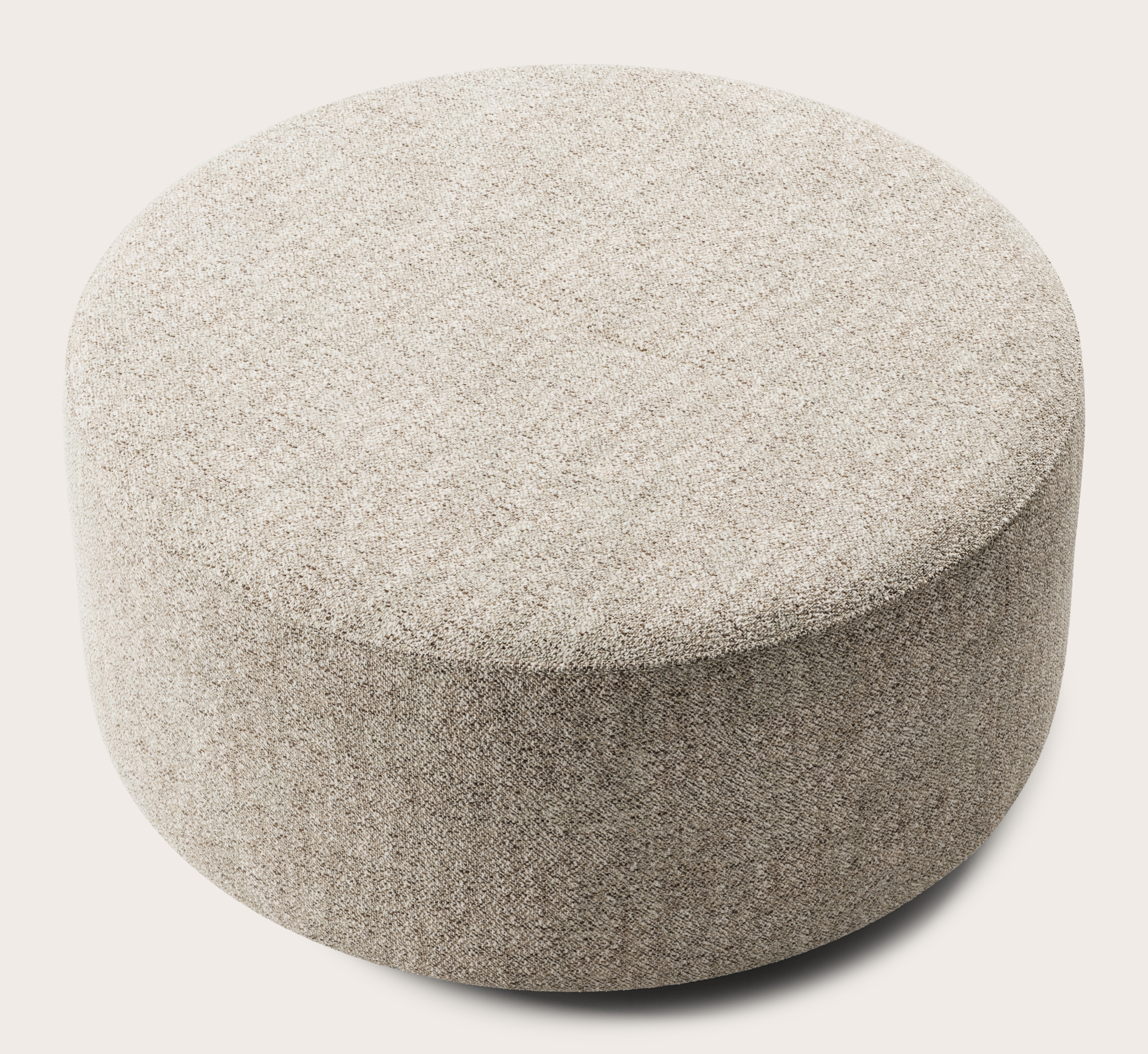 Tondo pouf - Stanza tissu Light Taupe Ø70xH34cm