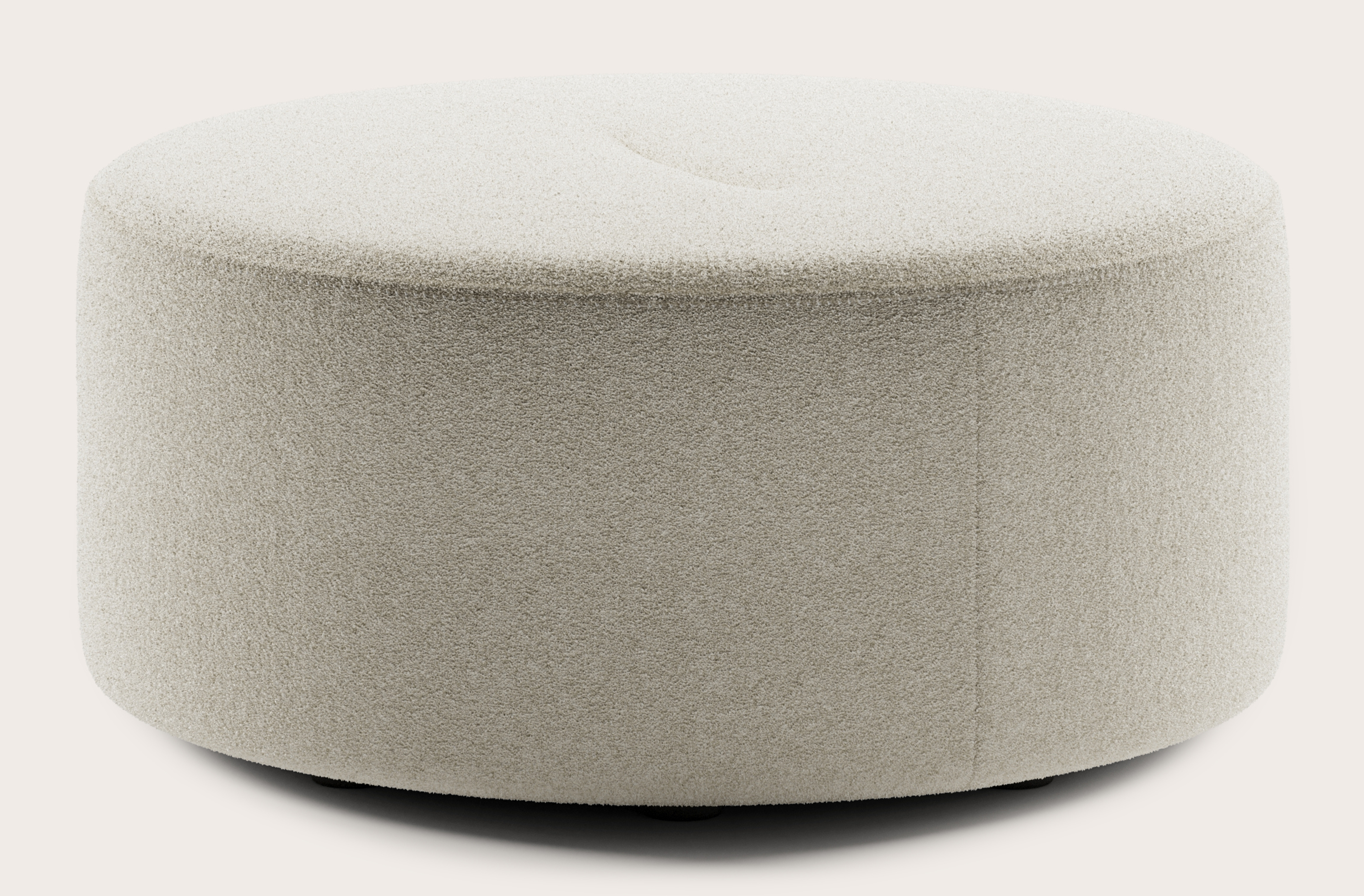 Tondo pouf - Aria tissu Mastic Ø70xH34cm