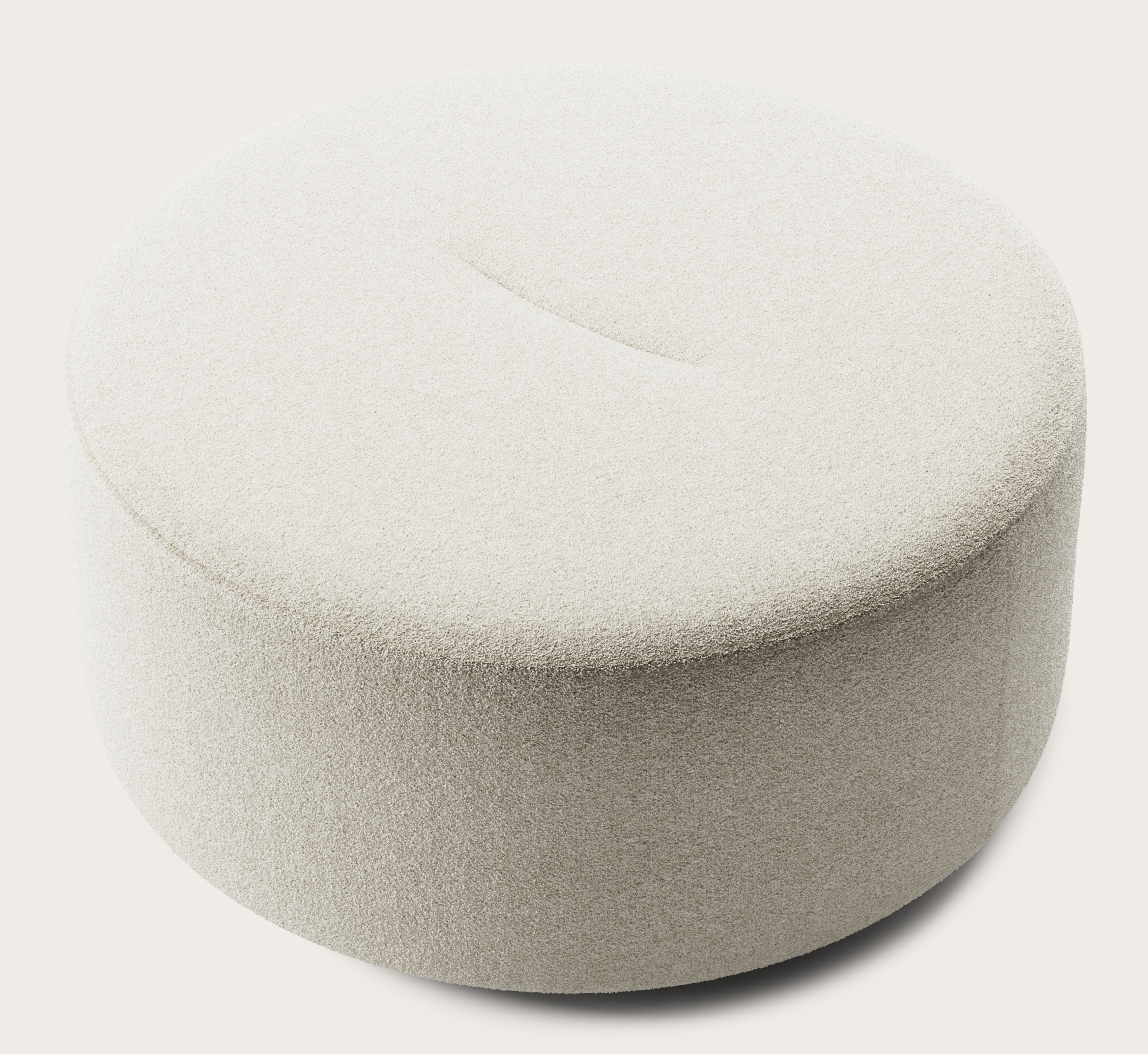 Tondo pouf - Aria tissu Mastic Ø70xH34cm