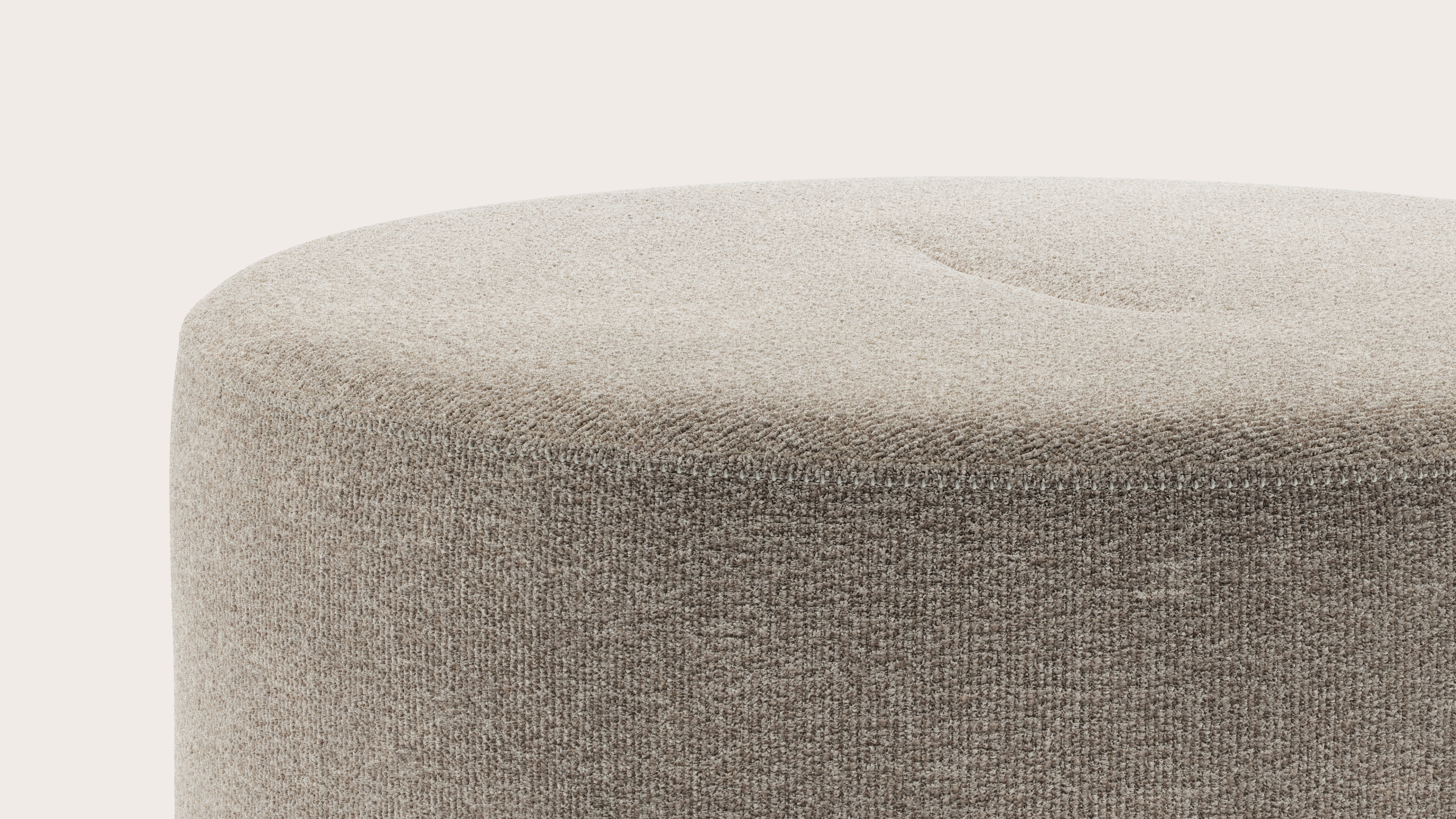 Tondo poef - Nova stof Almond Ø70xH34cm