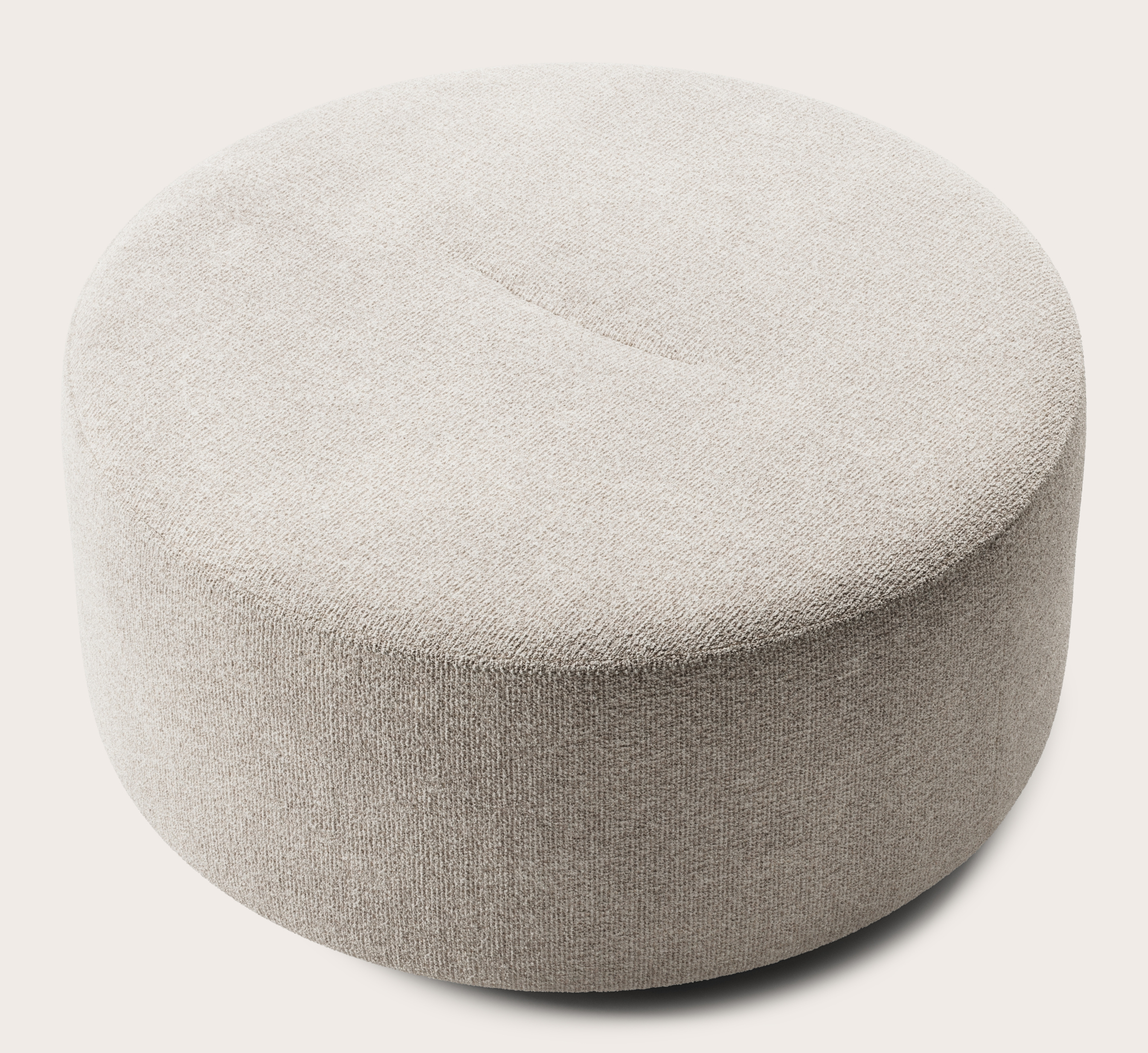 Tondo poef - Nova stof Almond Ø70xH34cm