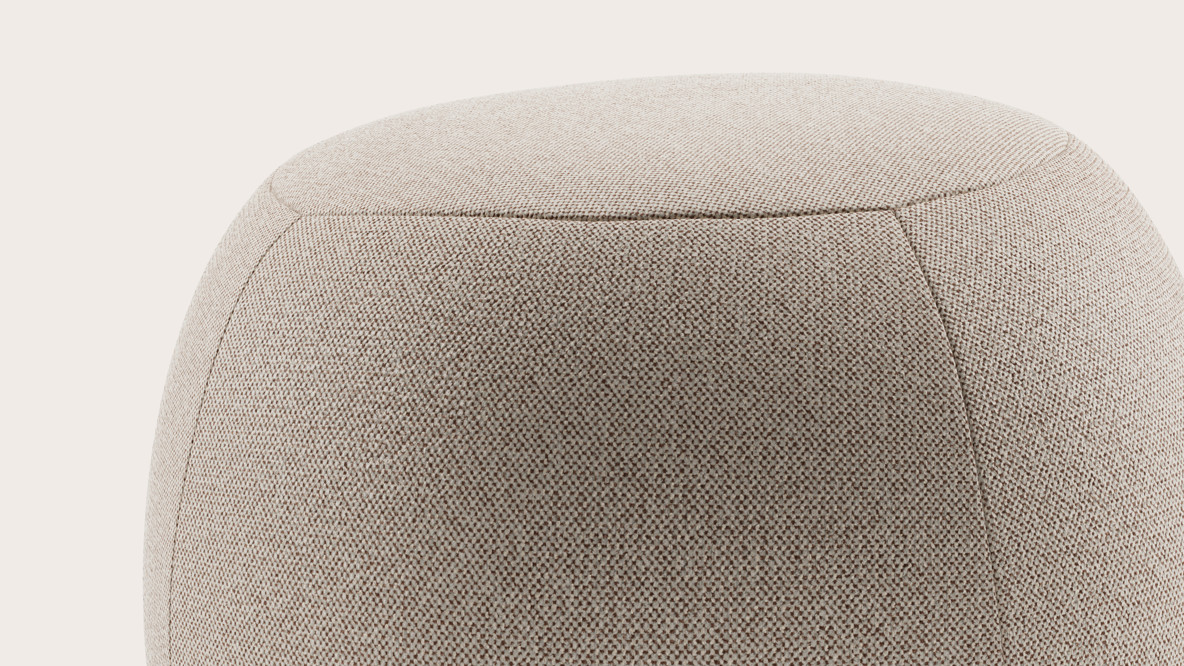 Basso pouf - Brio tissu Beige Ø56xH43cm