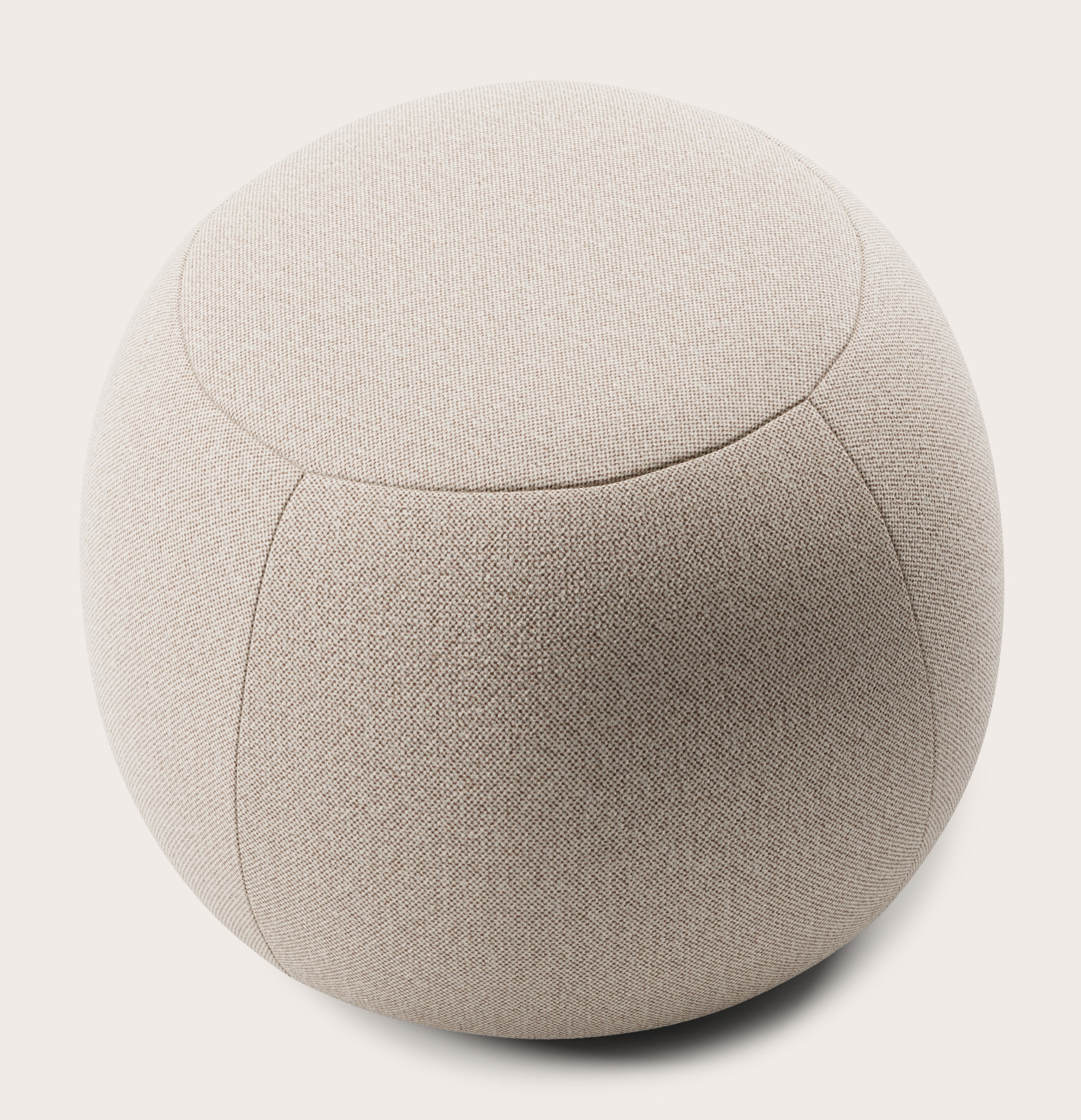 Basso pouf - Brio tissu Beige Ø56xH43cm