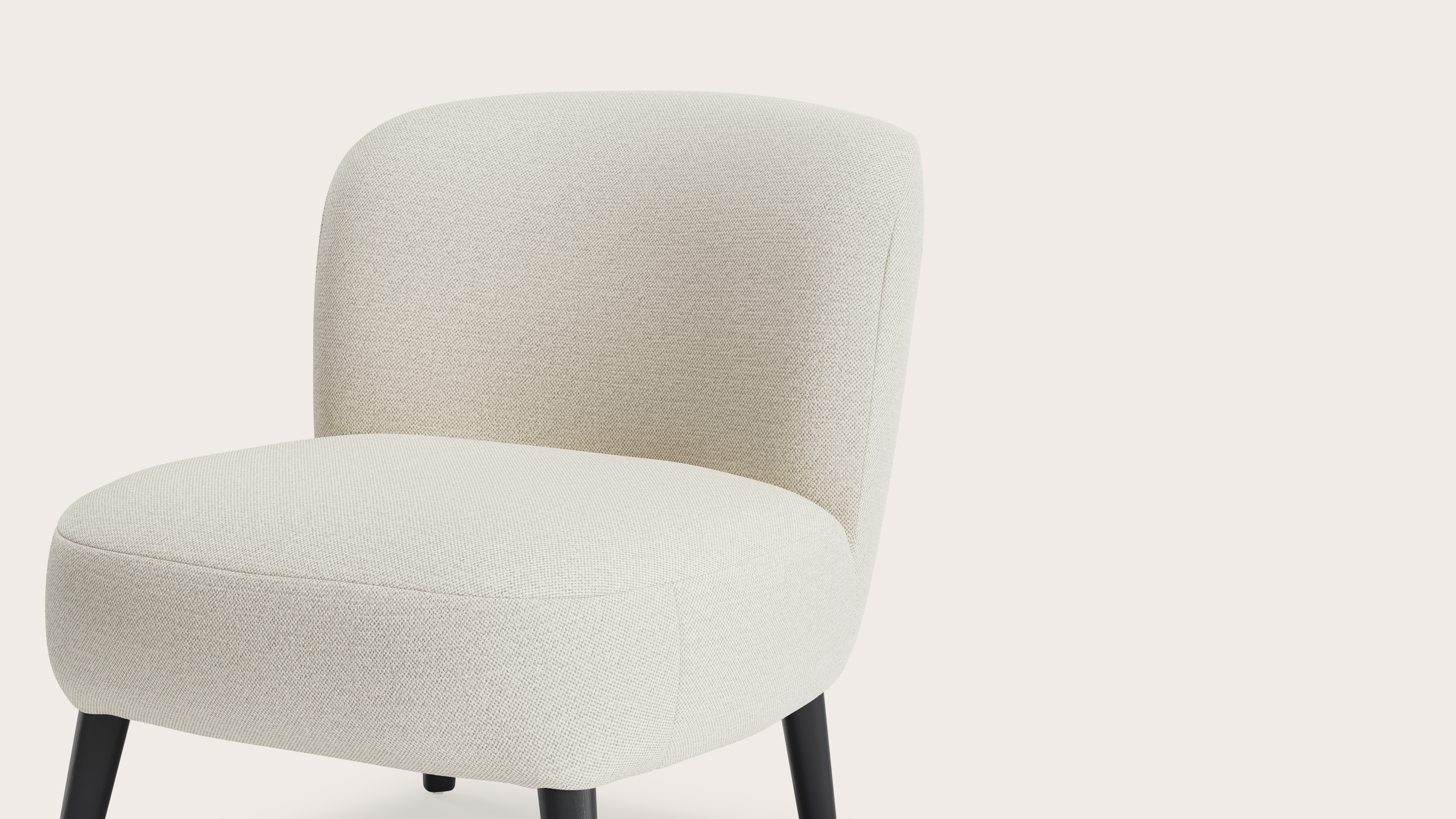 Fauteuil Aviano en Brio tissu Linen avec pied de chaise en chêne noir