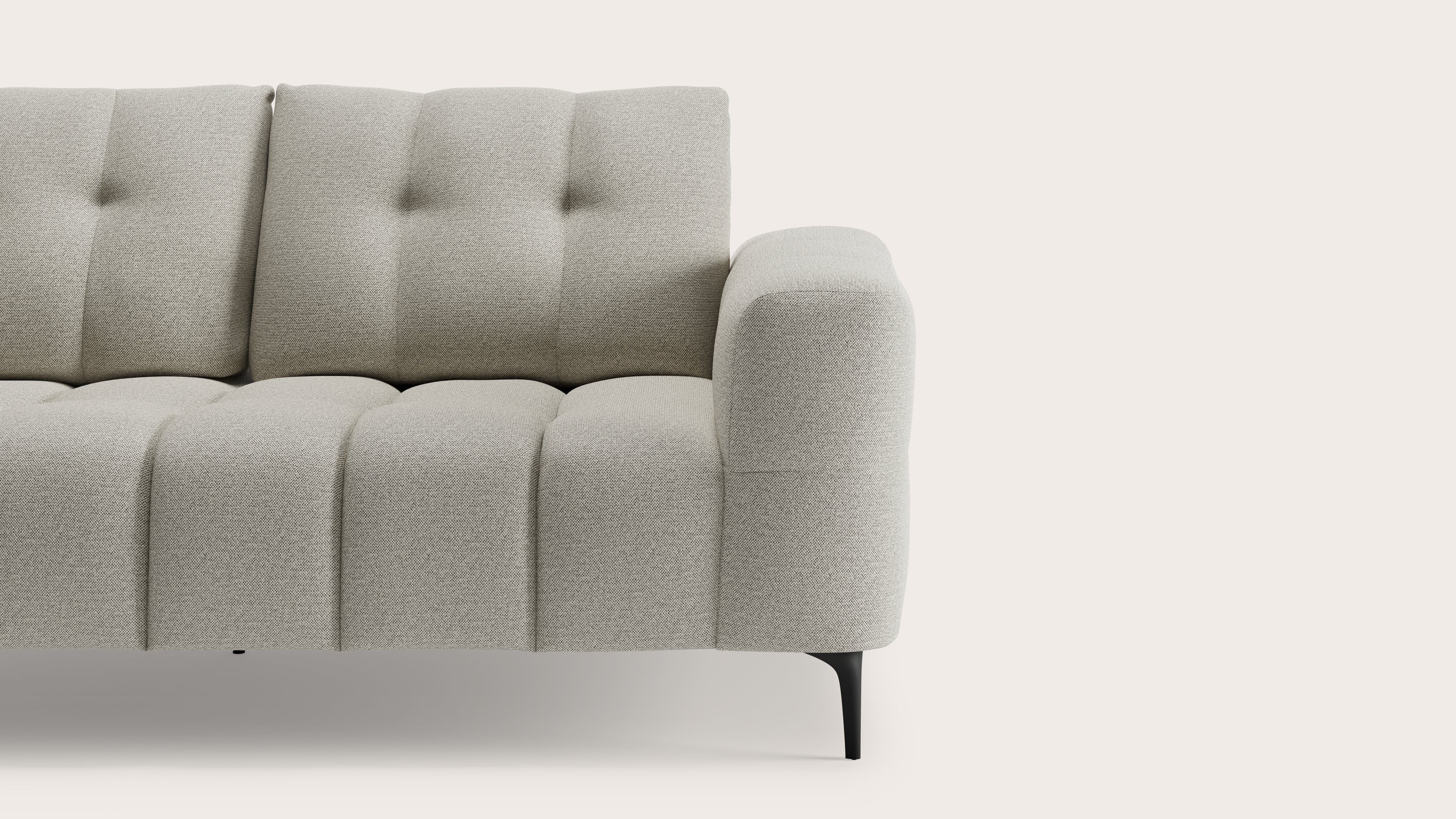 Campo canapé 2-places en Brio tissu Light Grey