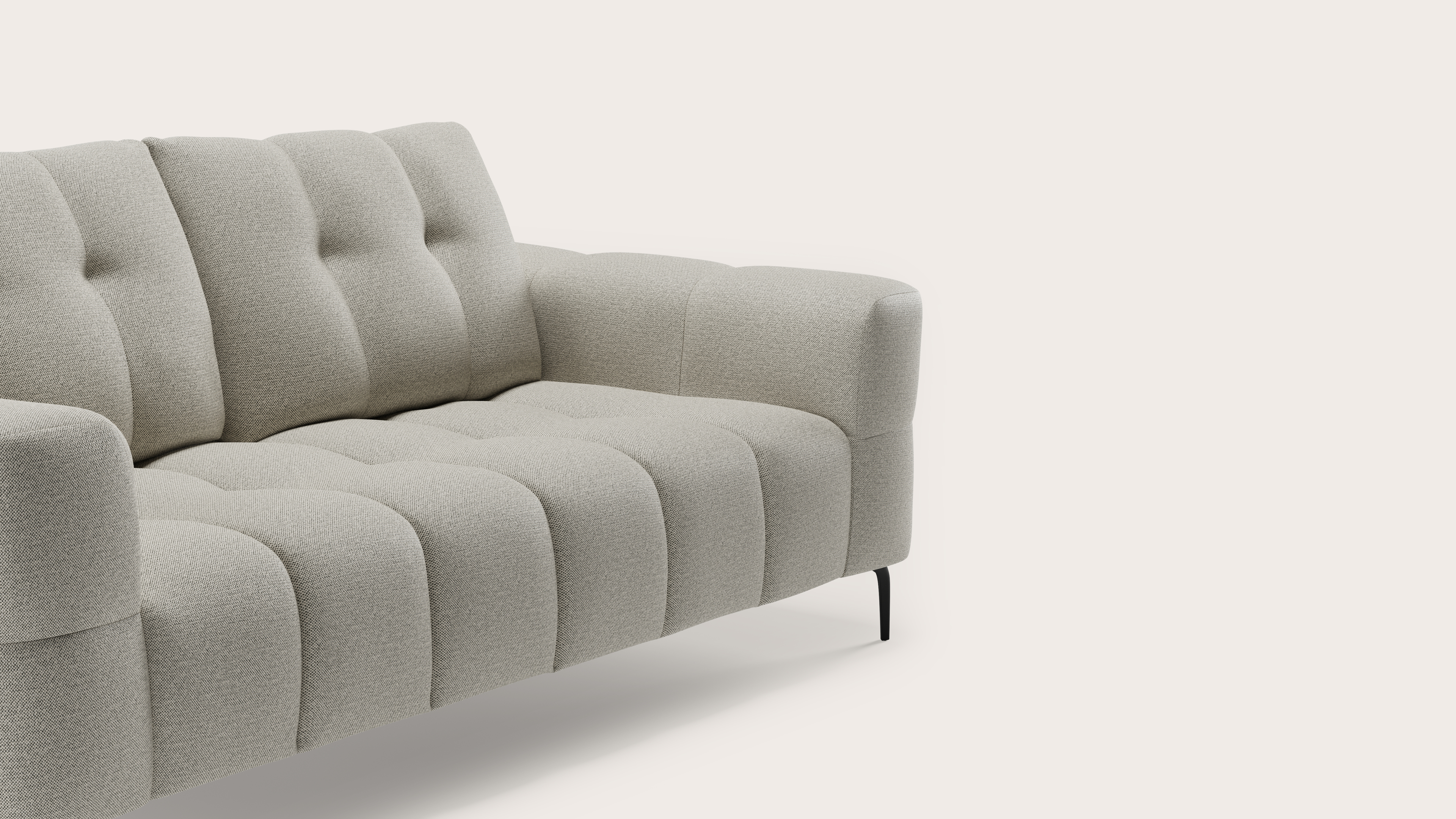 Campo canapé 2-places en Brio tissu Light Grey