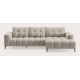 Canapé d'angle L 3,5 places avec chaise longue droite