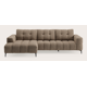 Canapé d'angle L 3,5 places avec chaise longue gauche