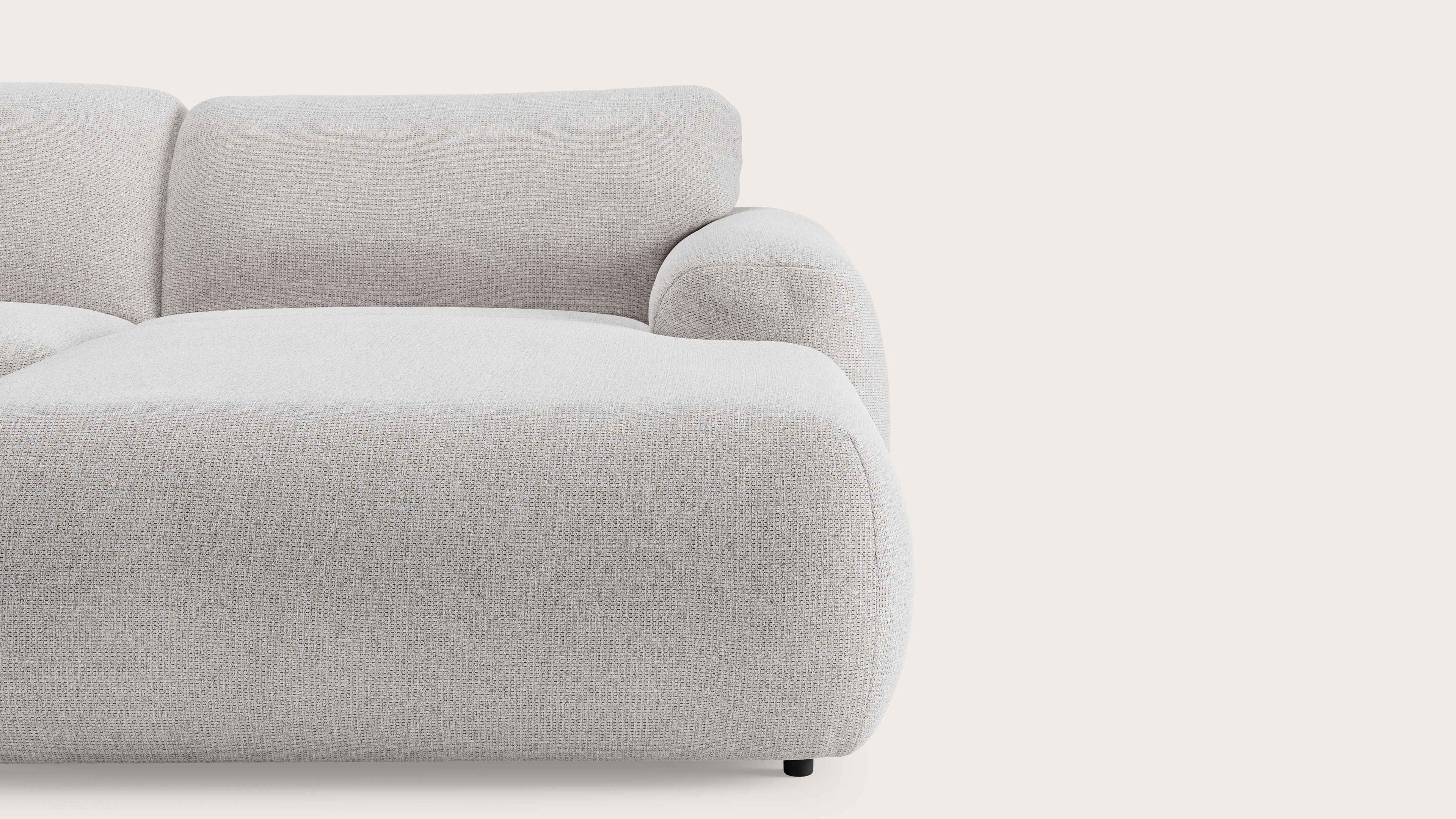 Sarpi hoekzetel 4,5-zit Fuga stof Grey
