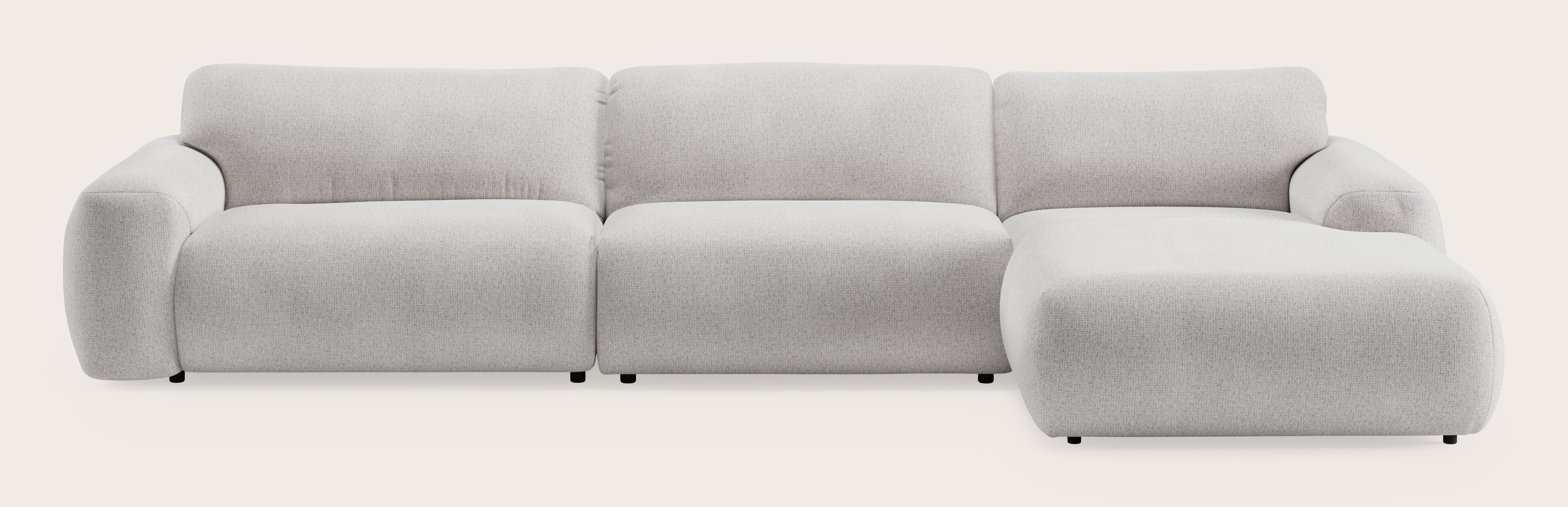 Sarpi hoekzetel 4,5-zit Fuga stof Grey