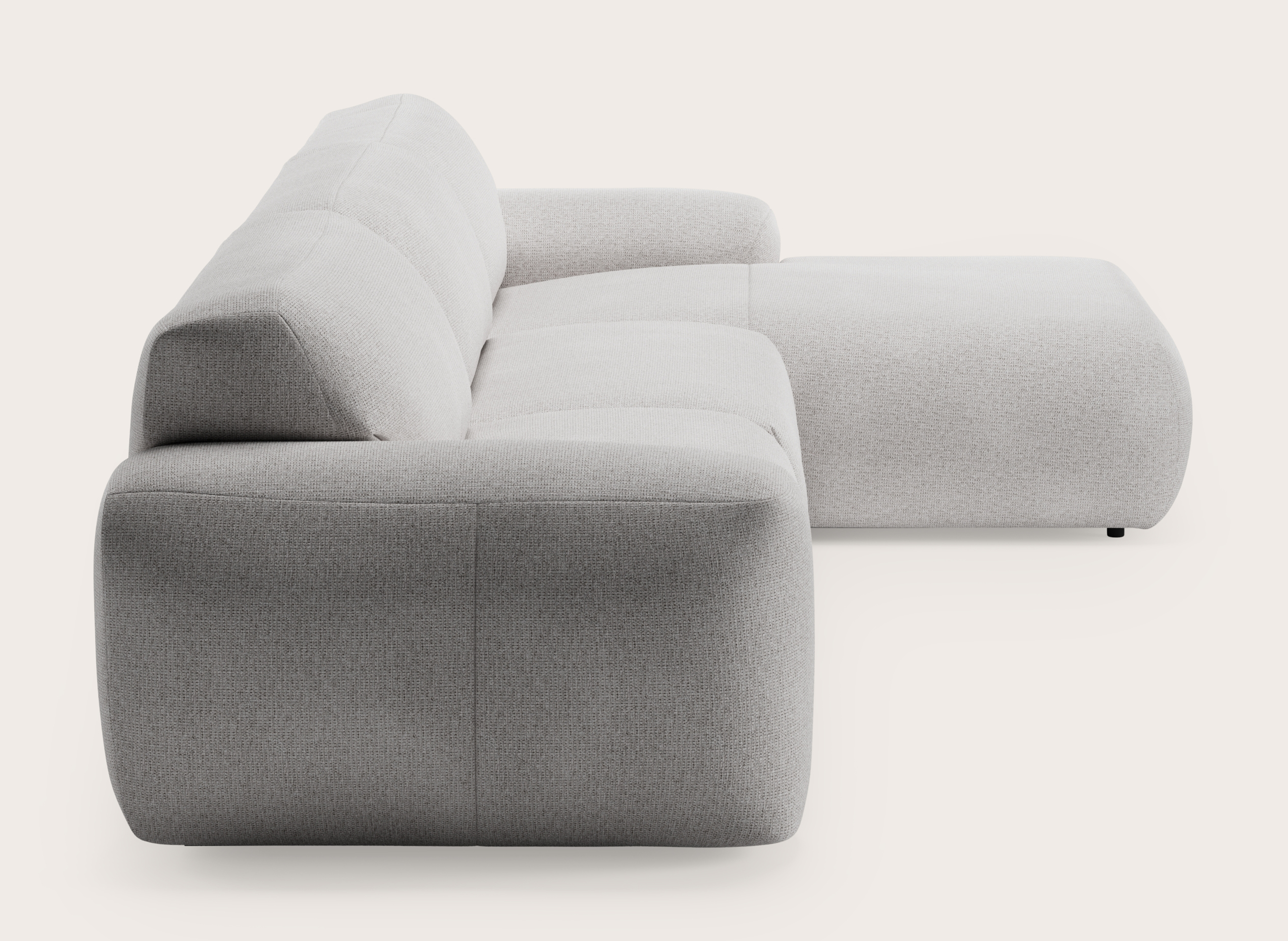 Sarpi hoekzetel 4,5-zit Fuga stof Grey