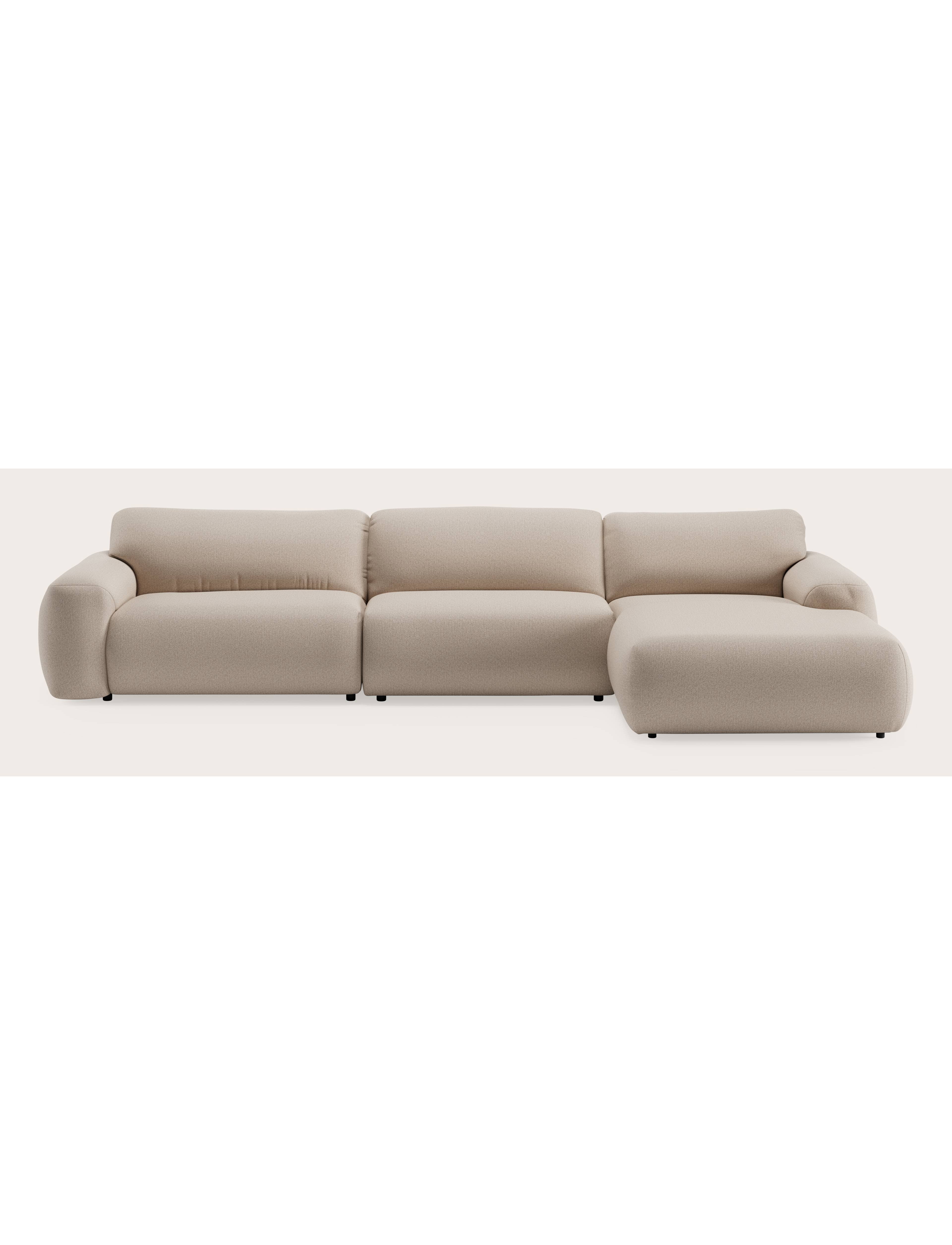 Sarpi hoekzetel 4,5-zit Brio stof Beige