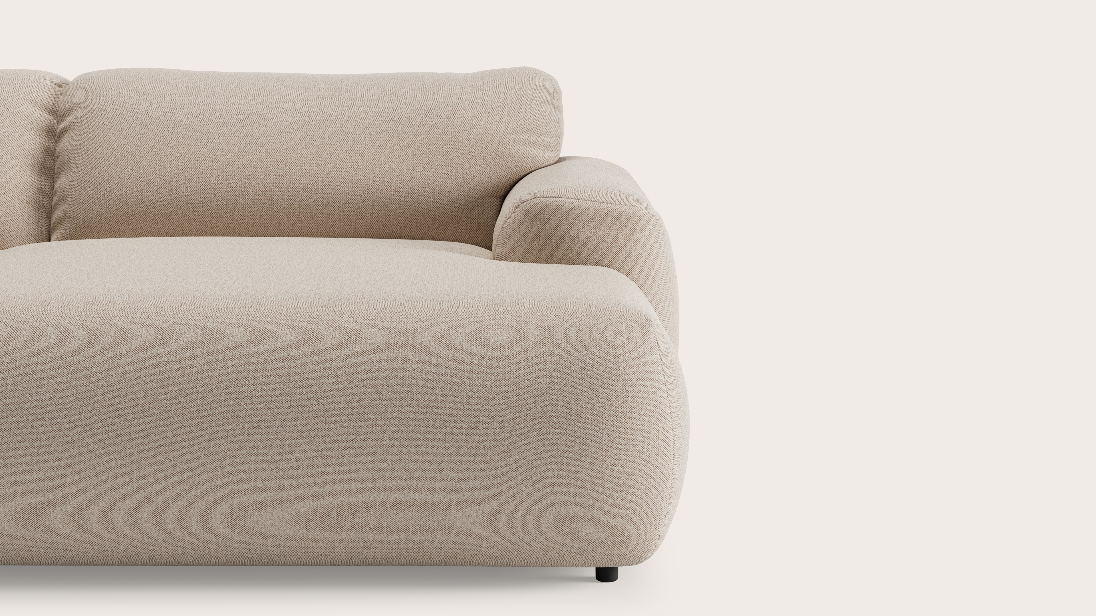 Sarpi hoekzetel 4-zit Brio stof Beige