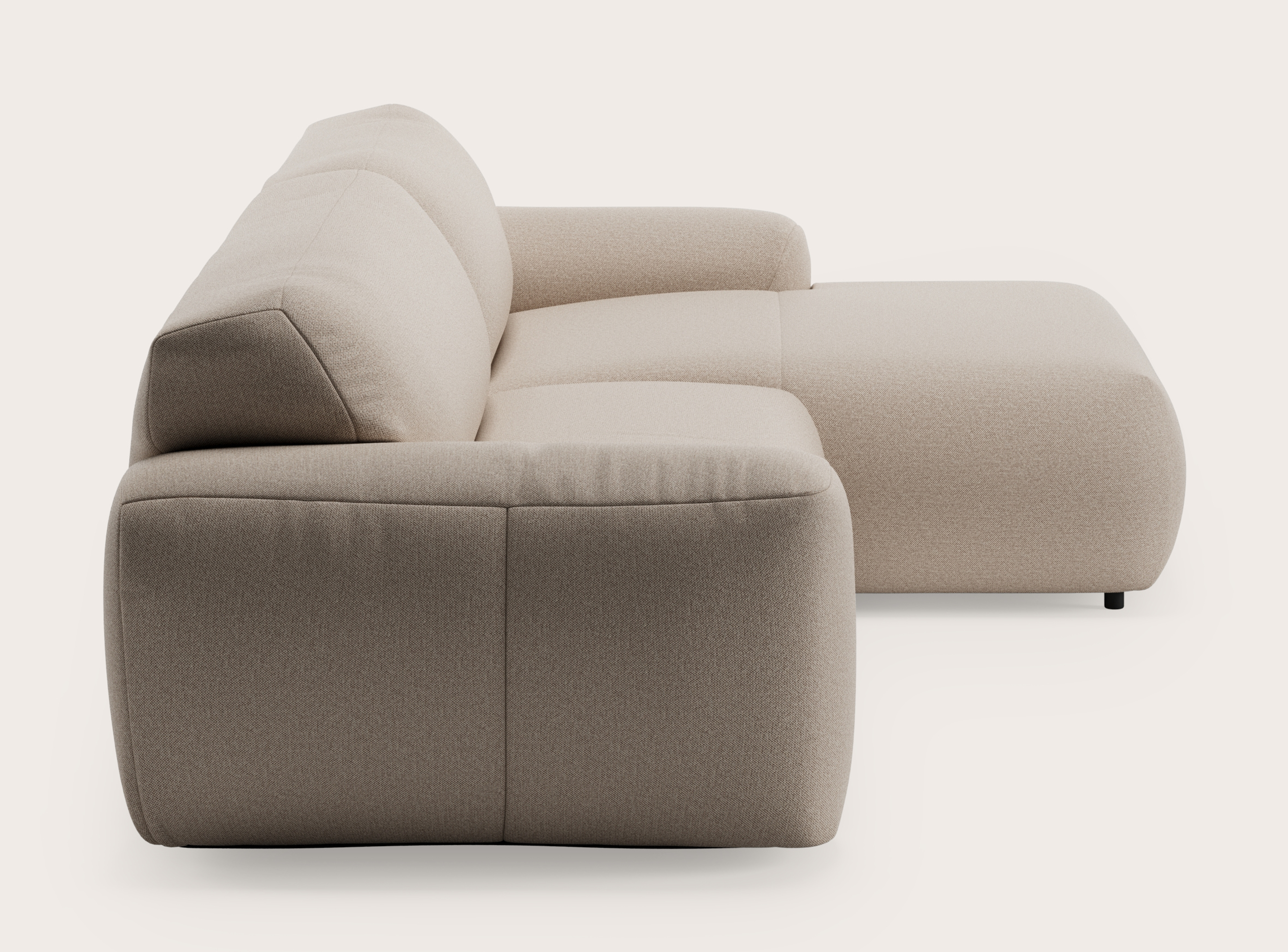 Sarpi hoekzetel 4-zit Brio stof Beige