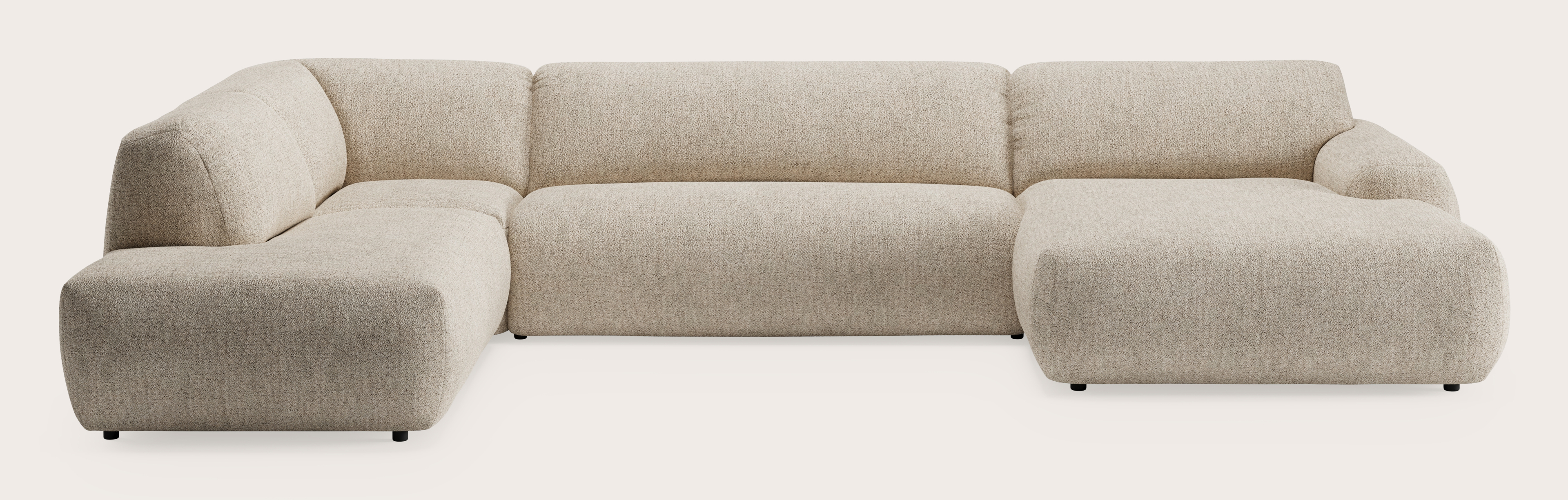 Sarpi hoekzetel 6,5-zit Stanza stof Light Taupe