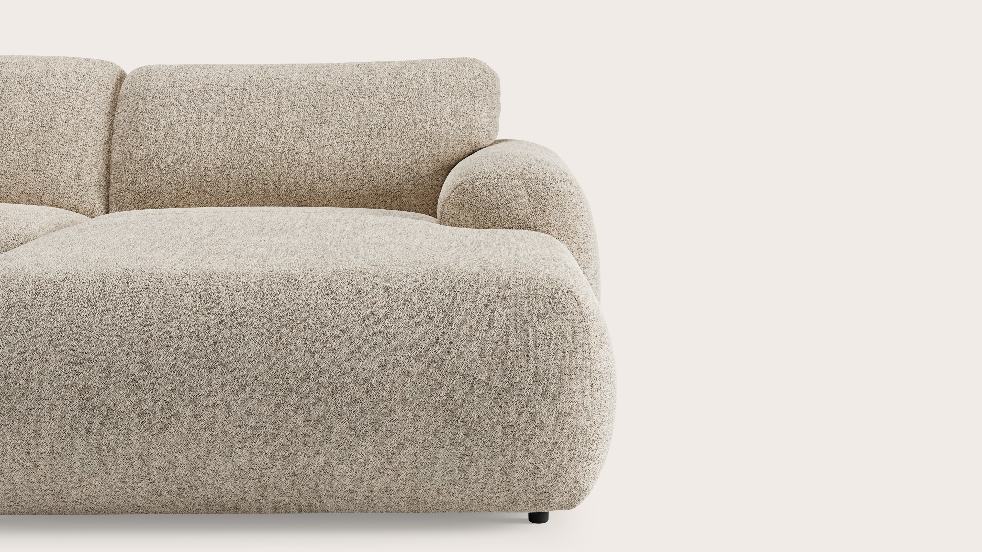 Sarpi hoekzetel 4,5-zit Stanza stof Light Taupe