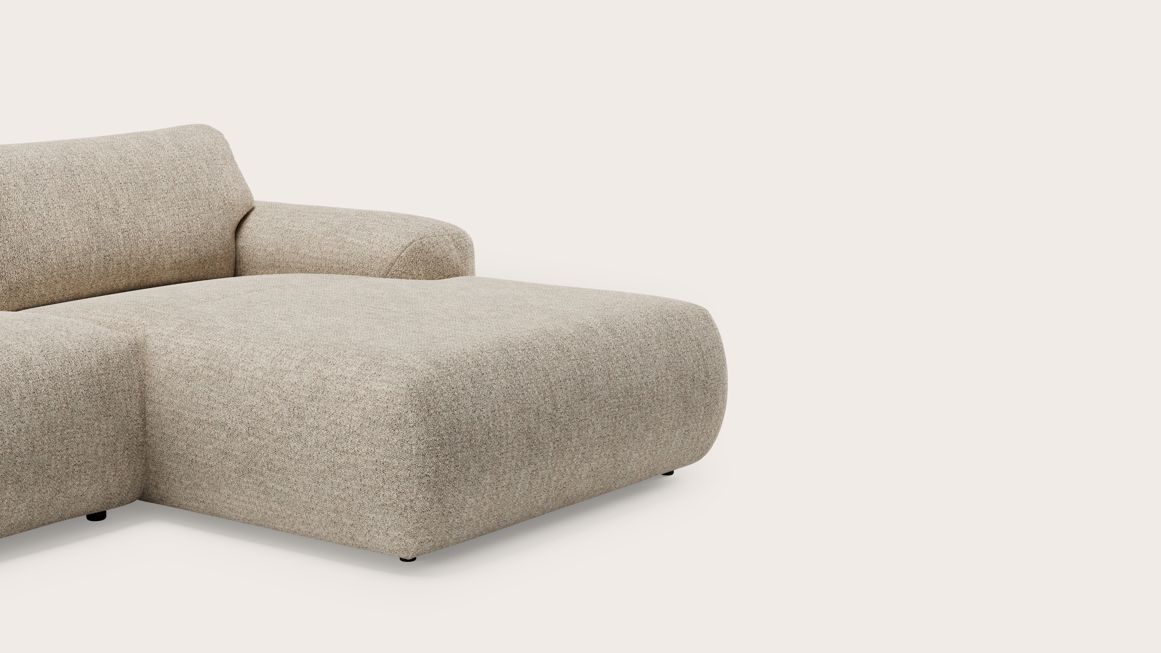 Sarpi hoekzetel 4,5-zit Stanza stof Light Taupe