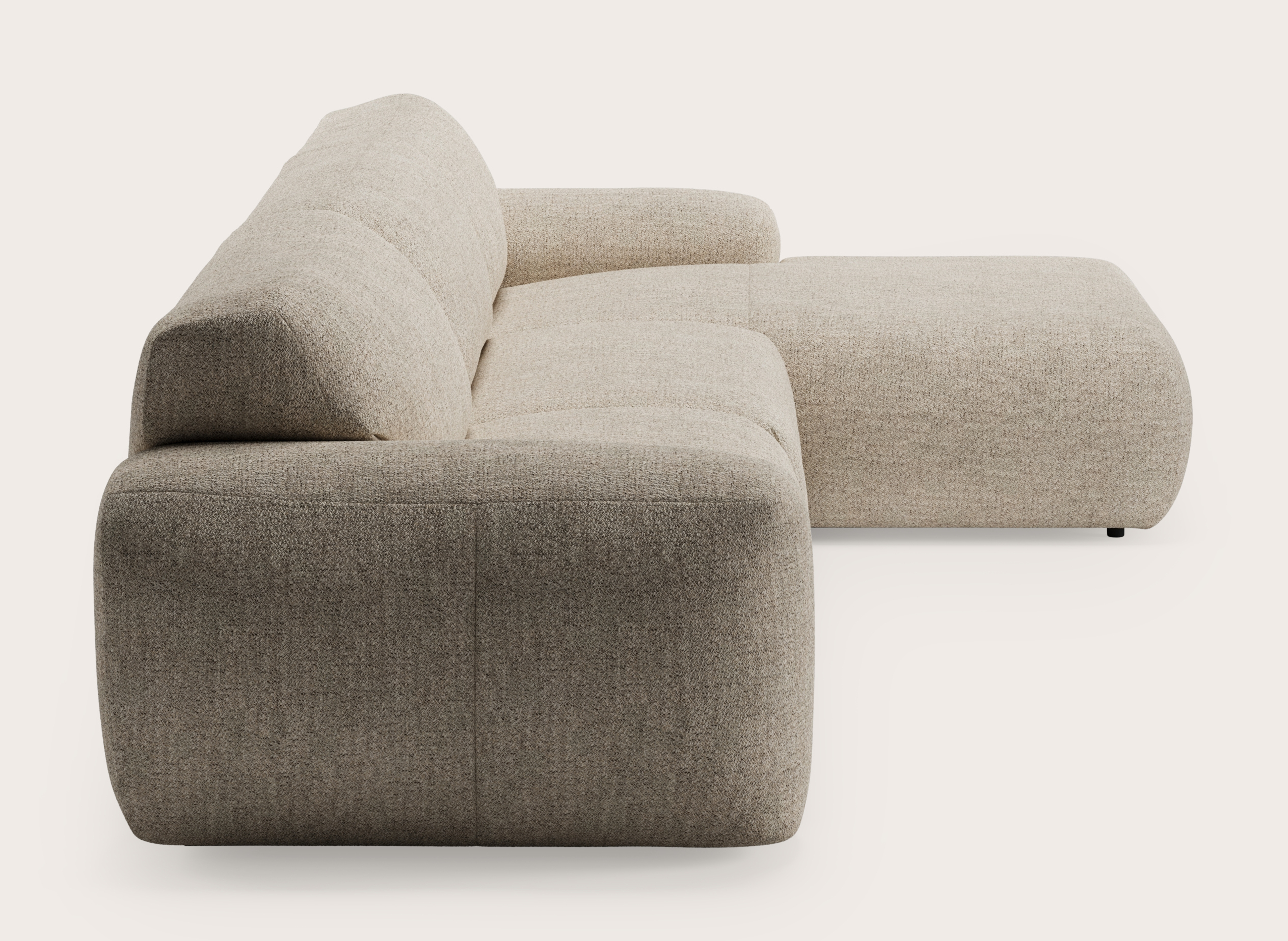 Sarpi hoekzetel 4,5-zit Stanza stof Light Taupe