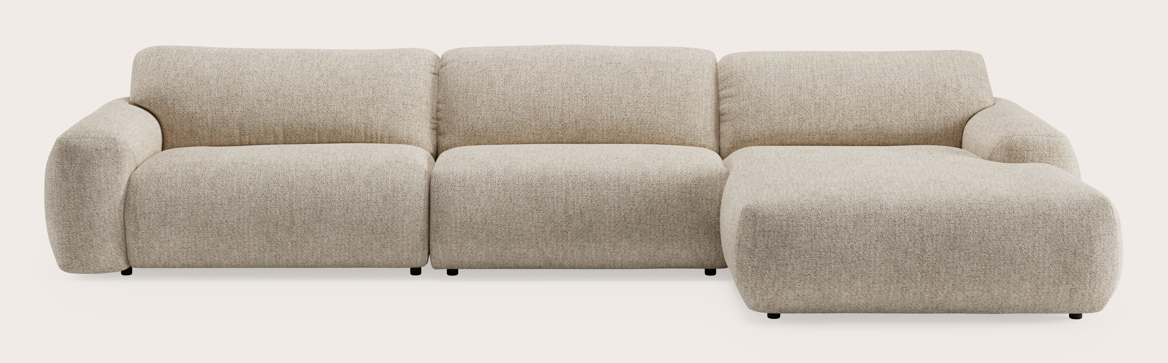 Sarpi hoekzetel 5-zit Stanza stof Light Taupe