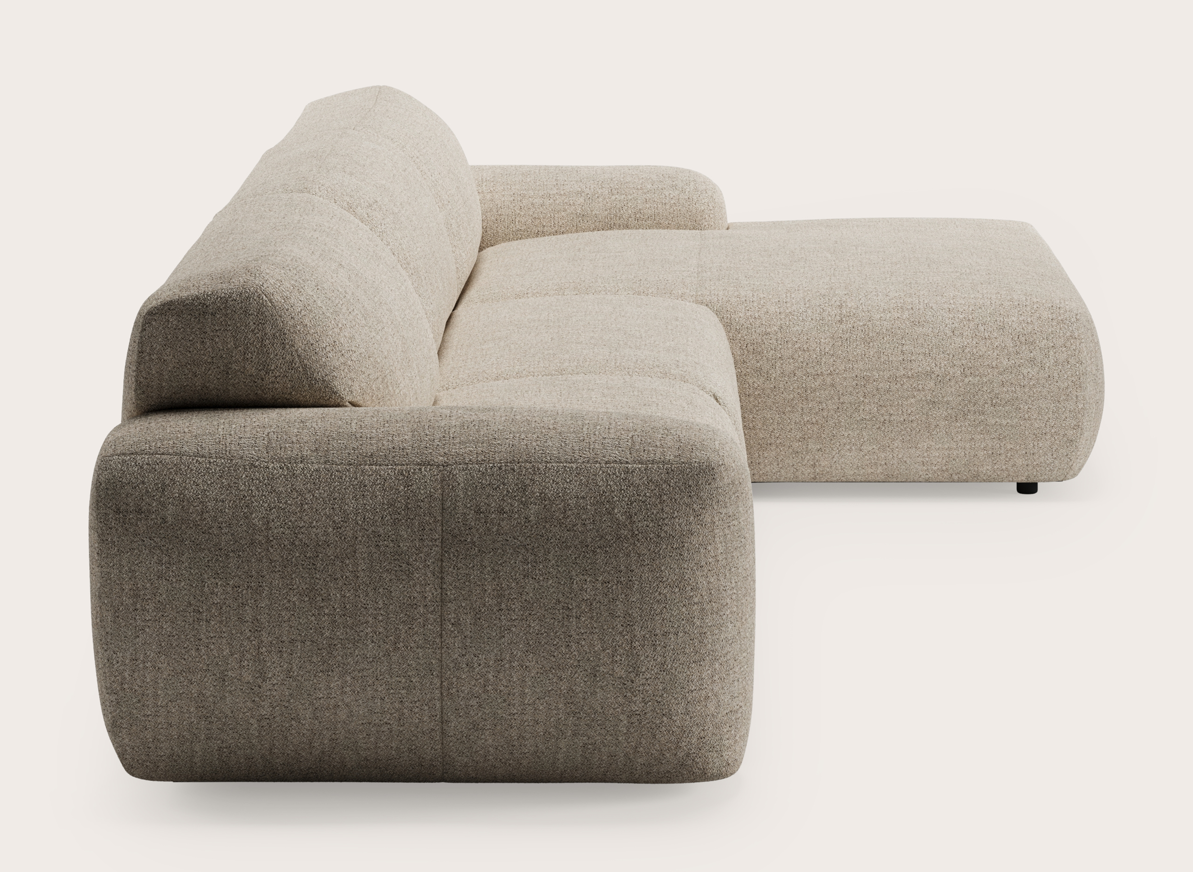 Sarpi hoekzetel 5-zit Stanza stof Light Taupe