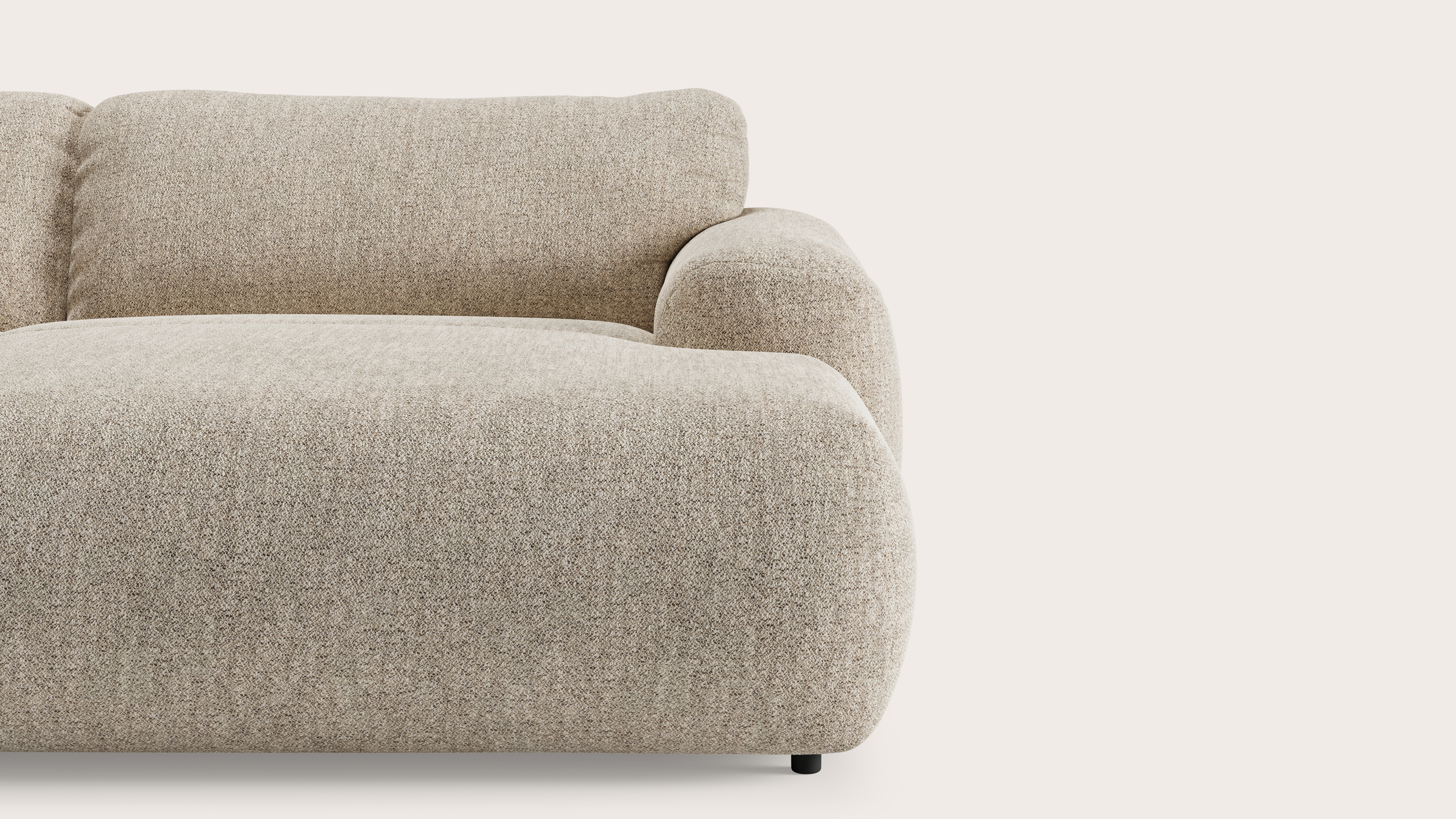 Sarpi hoekzetel 4-zit Stanza stof Light Taupe