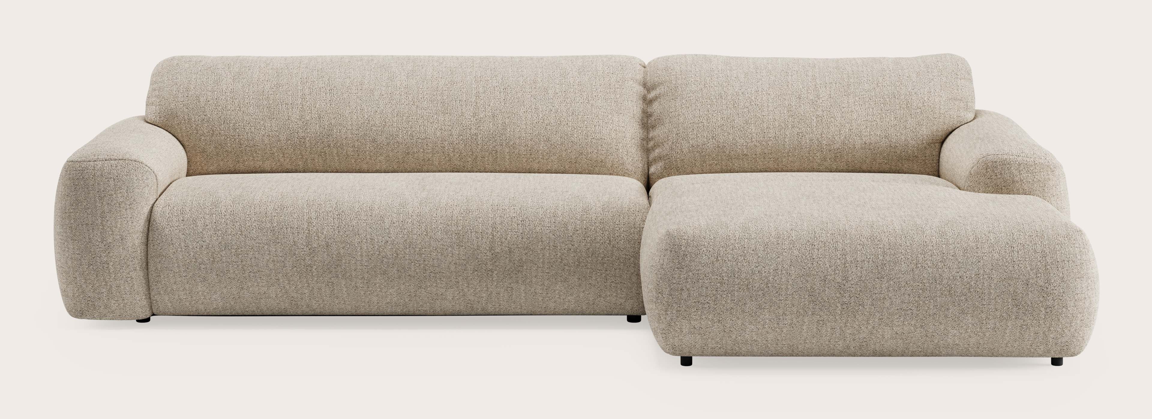 Sarpi hoekzetel 4-zit Stanza stof Light Taupe