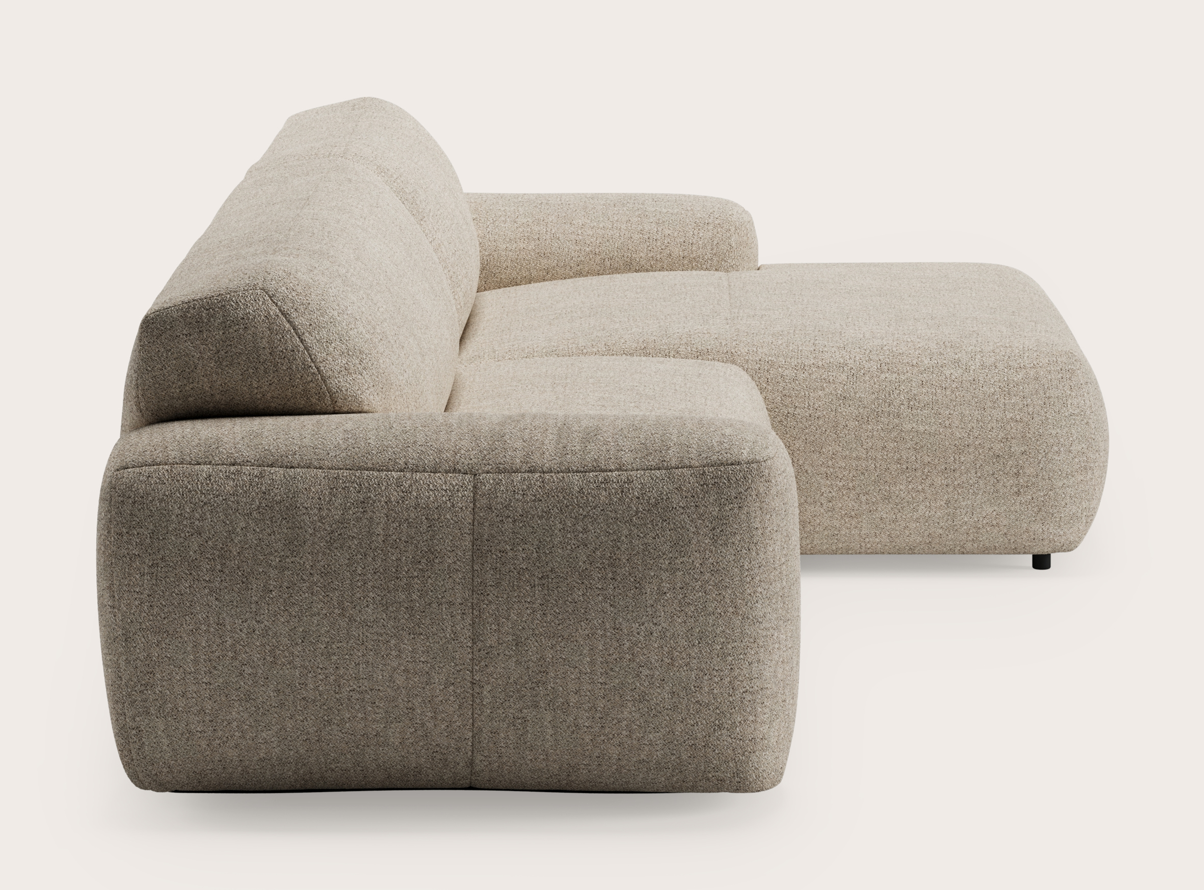 Sarpi hoekzetel 4-zit Stanza stof Light Taupe