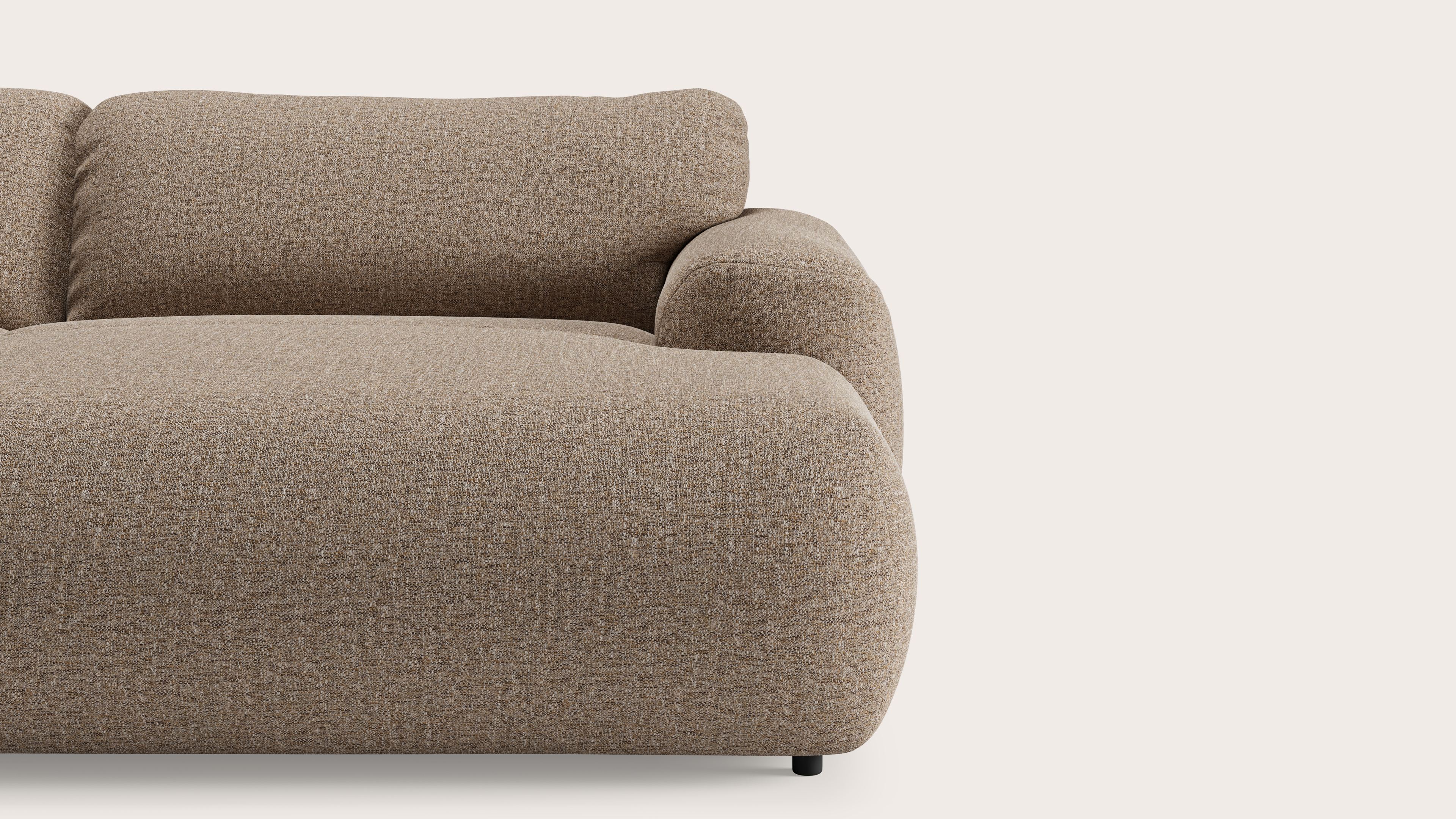 Sarpi hoekzetel 4-zit Stanza stof Brown