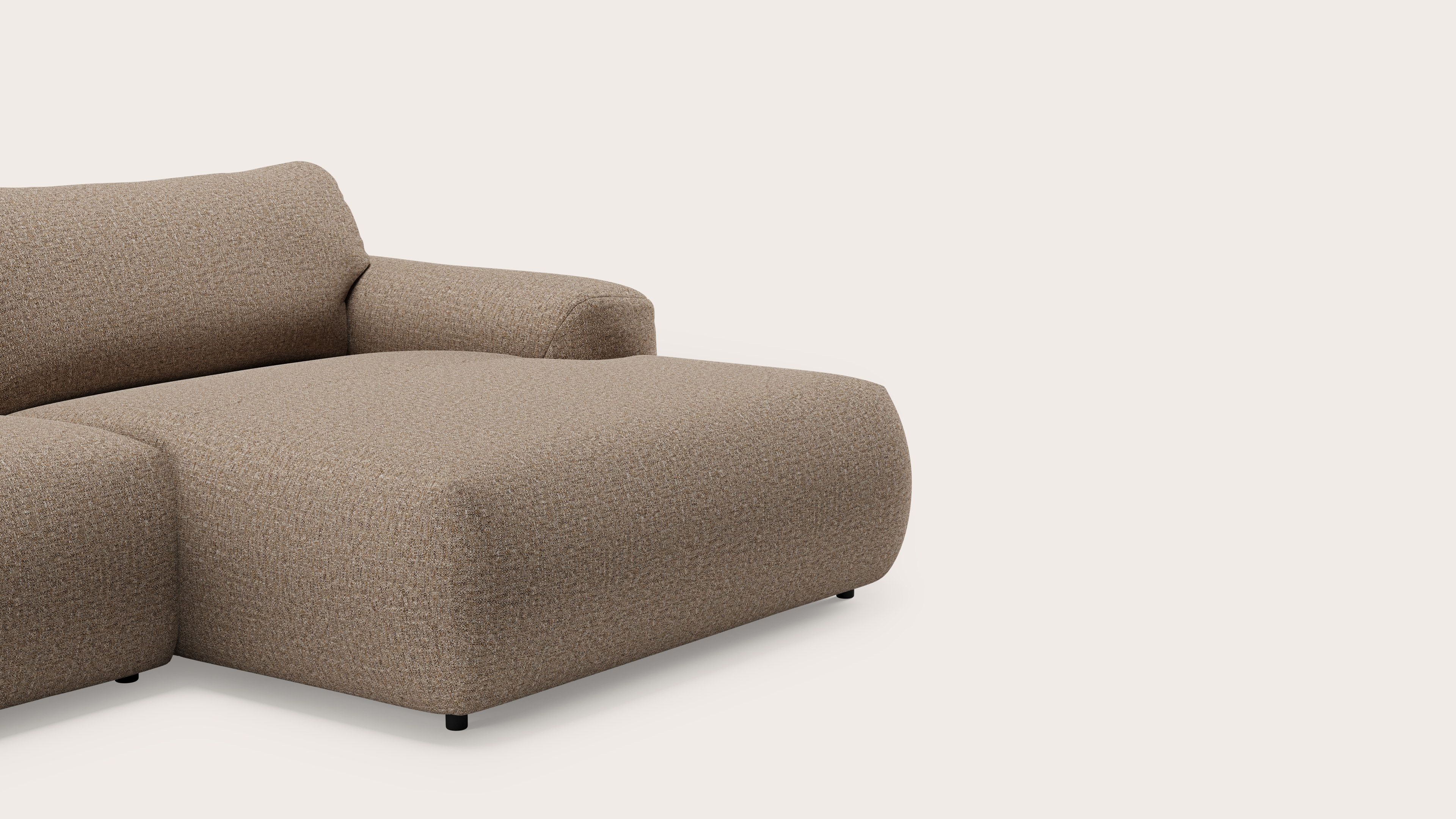 Sarpi hoekzetel 4-zit Stanza stof Brown
