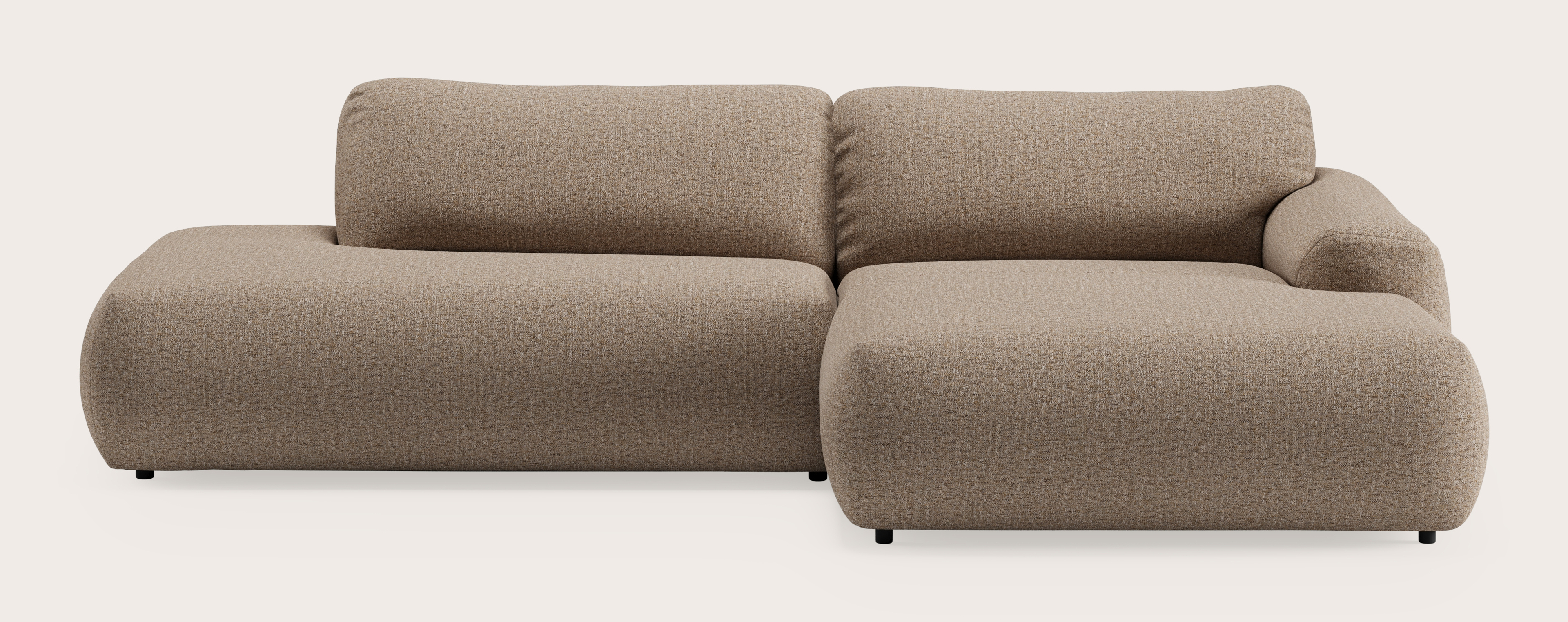 Sarpi hoekzetel 4-zit Stanza stof Brown