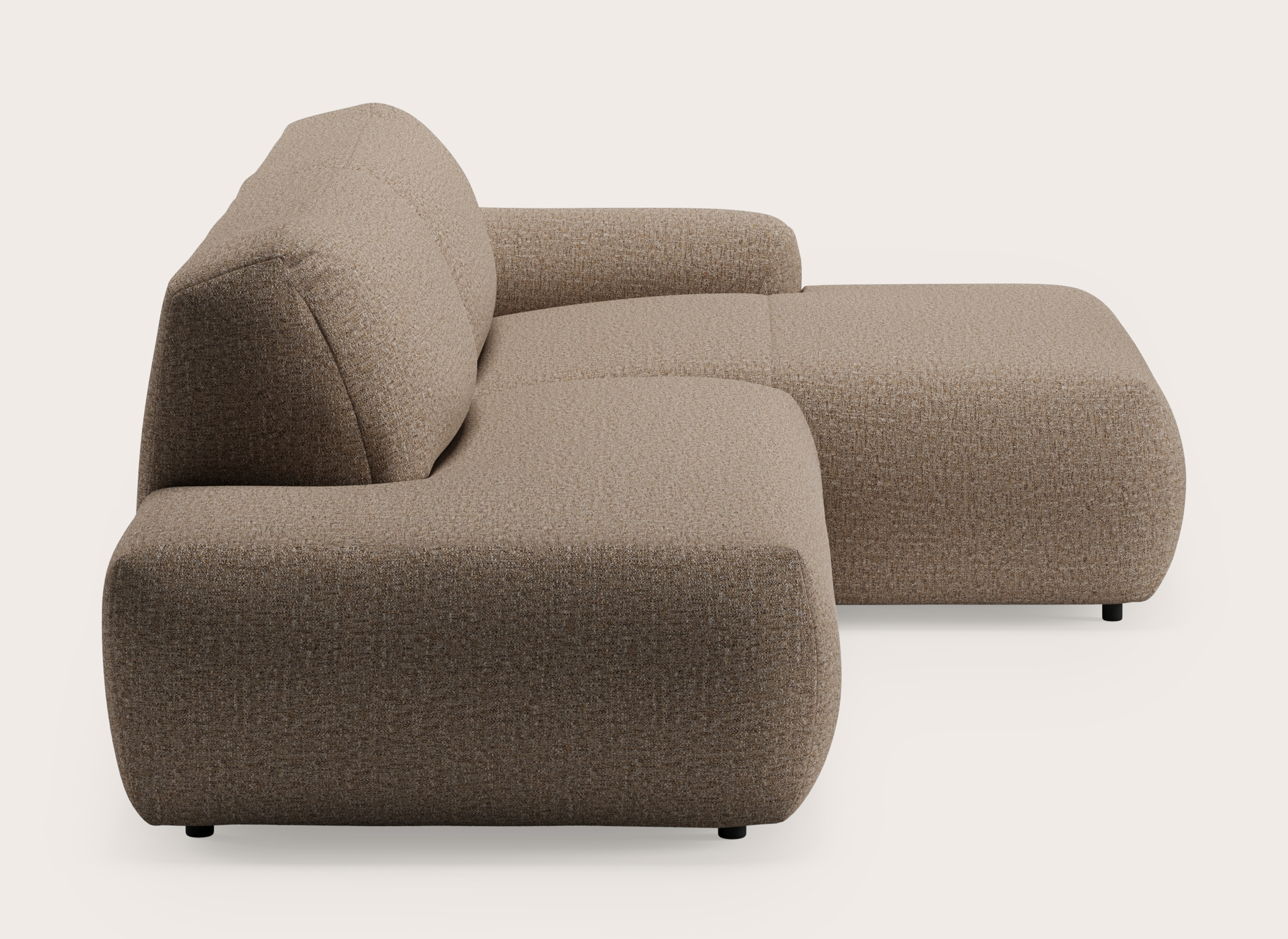 Sarpi hoekzetel 4-zit Stanza stof Brown