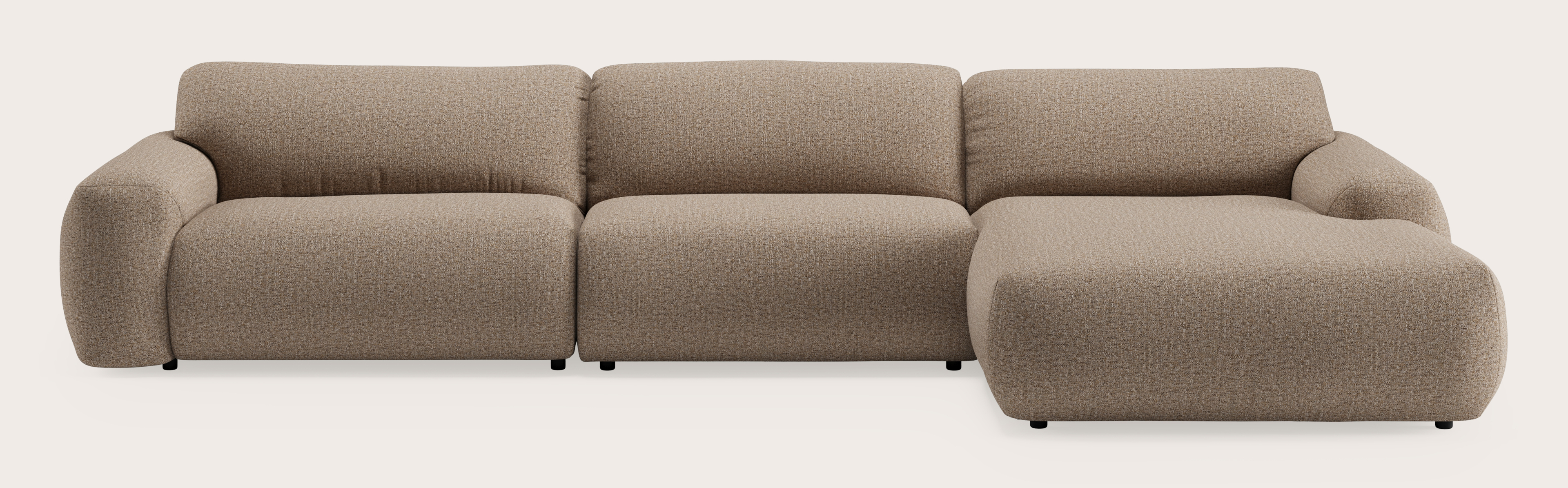 Sarpi hoekzetel 5-zit Stanza stof Brown