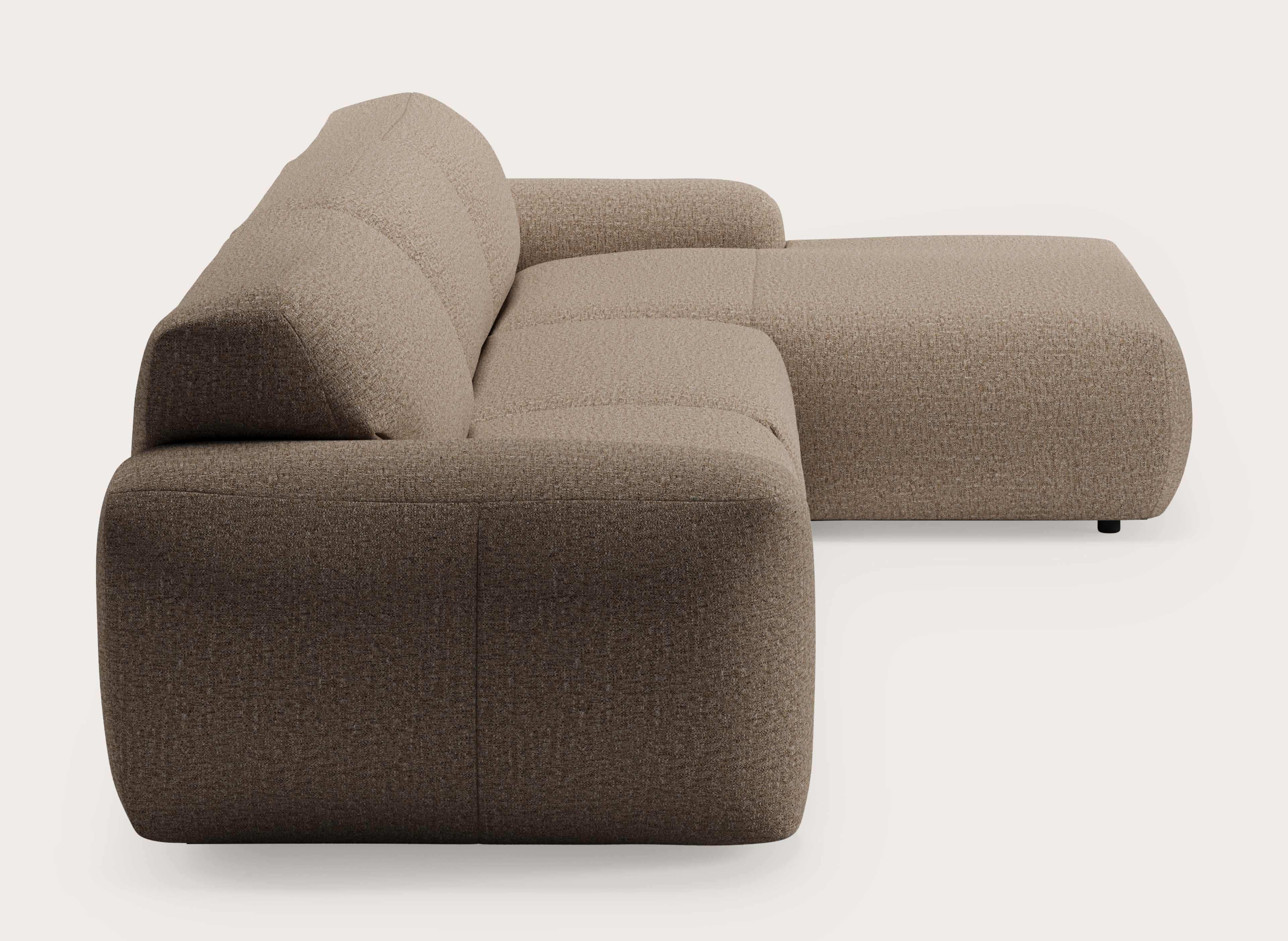 Sarpi hoekzetel 5-zit Stanza stof Brown