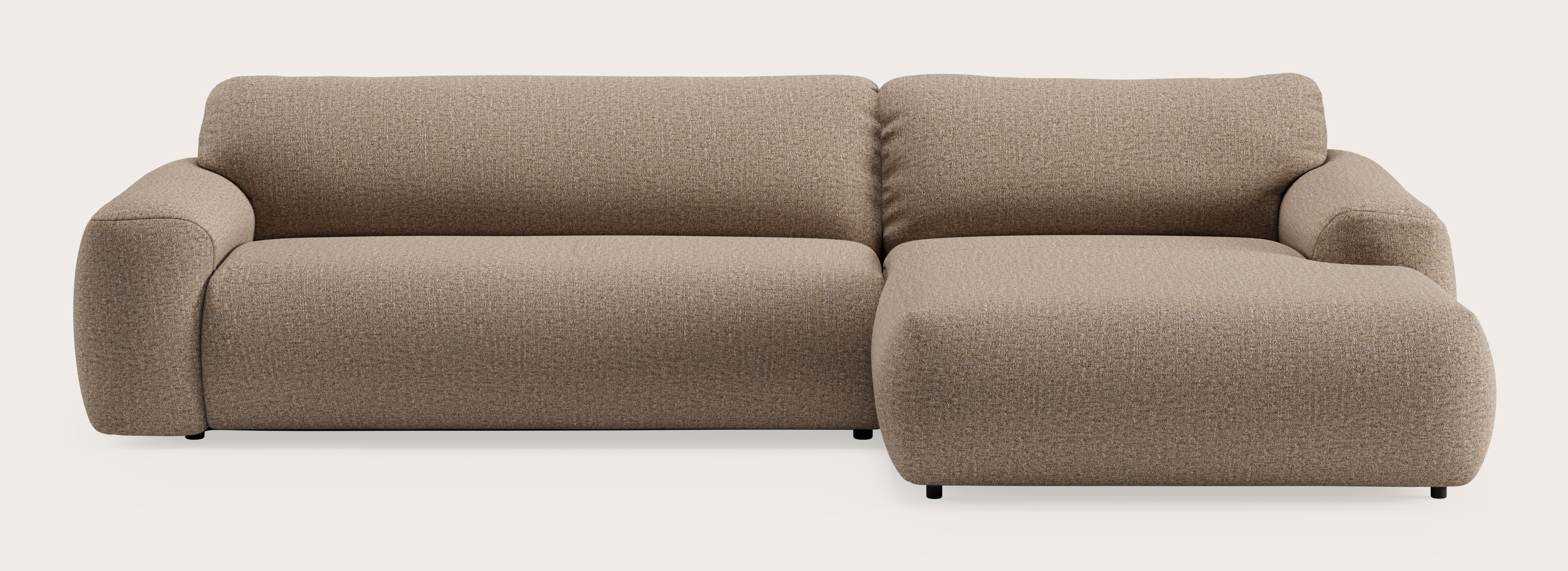 Sarpi hoekzetel 4-zit Stanza stof Brown