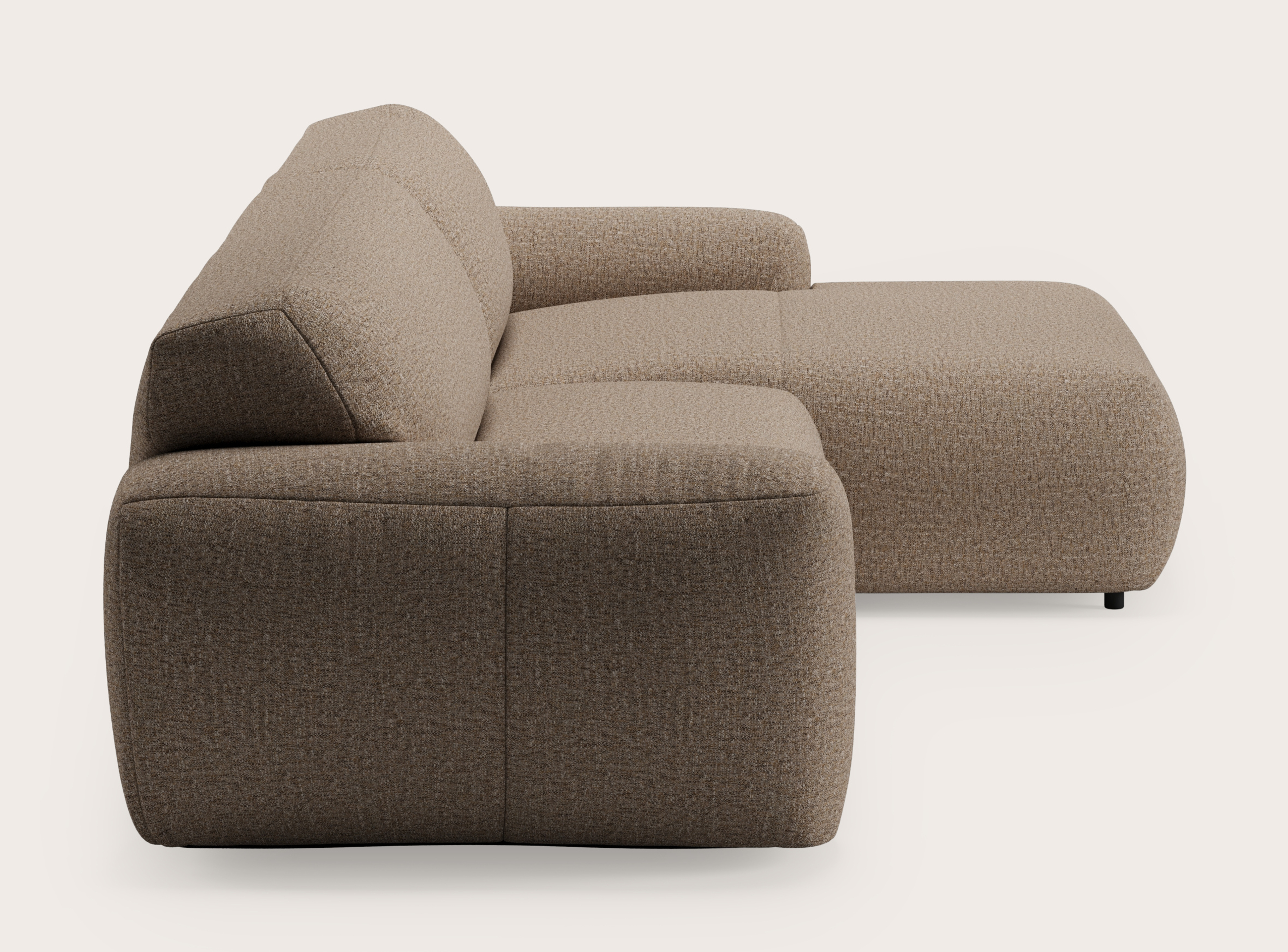 Sarpi hoekzetel 4-zit Stanza stof Brown