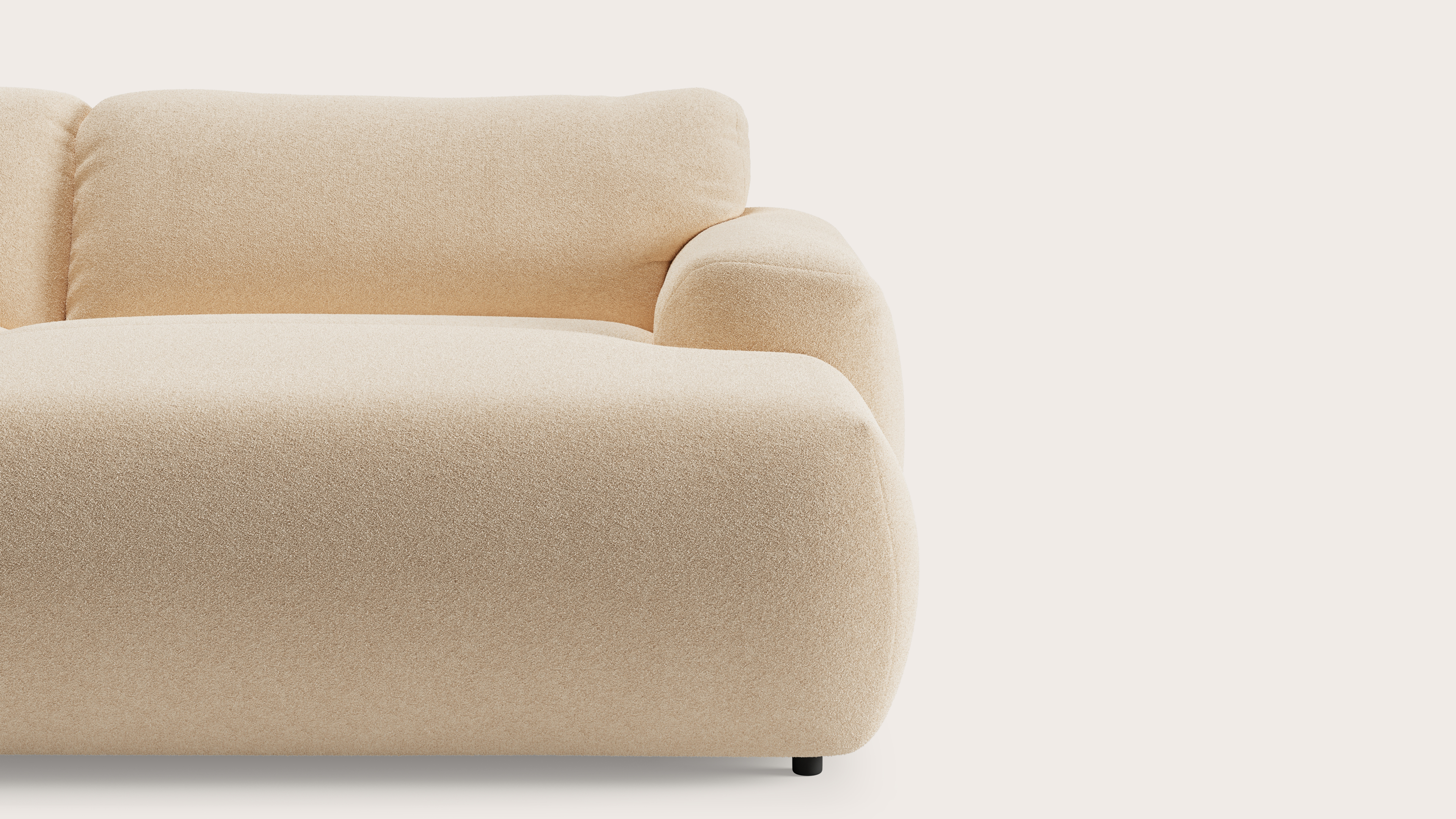 Sarpi hoekzetel 4-zit Aria stof Beige