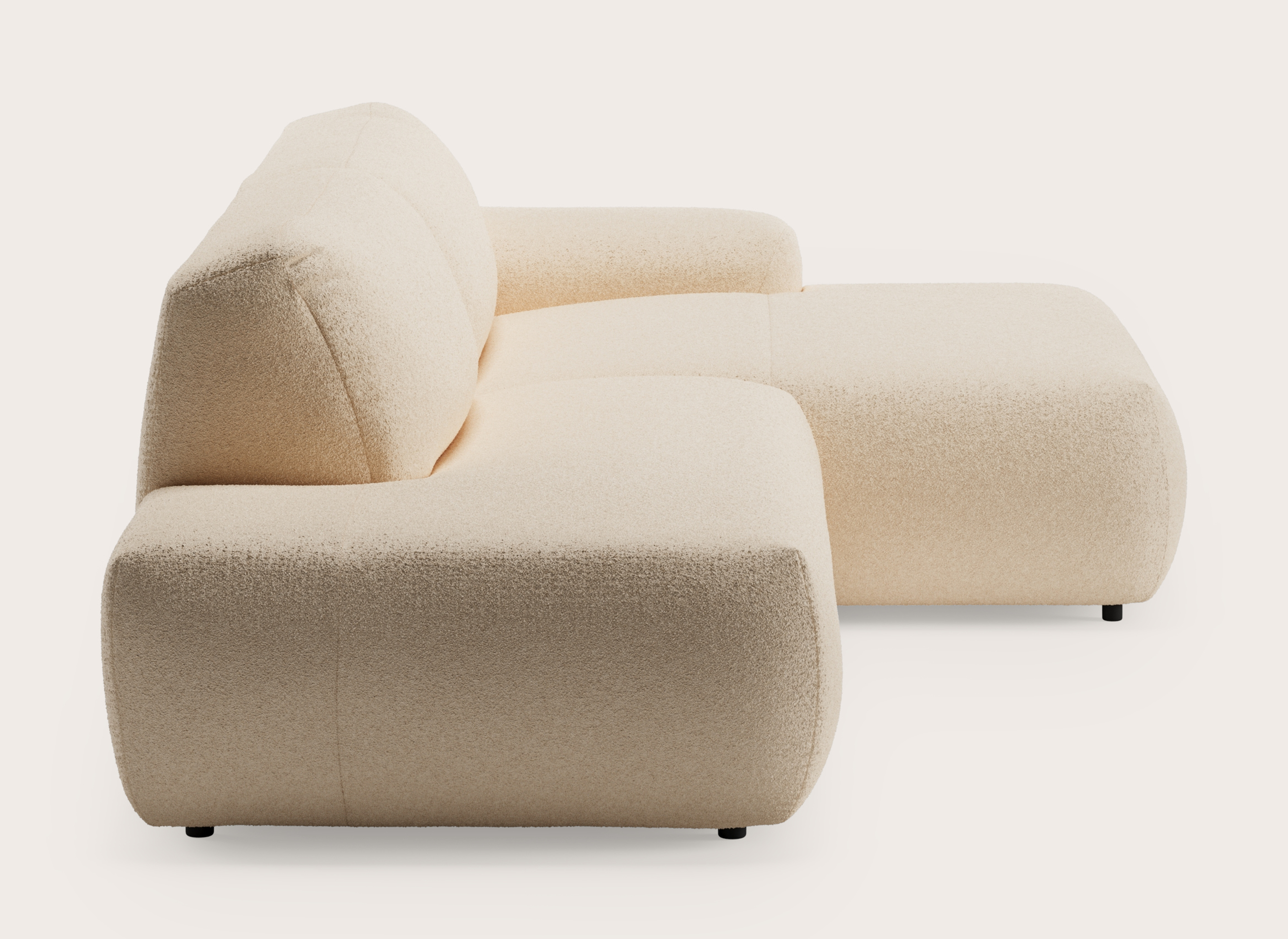 Sarpi hoekzetel 4-zit Aria stof Beige