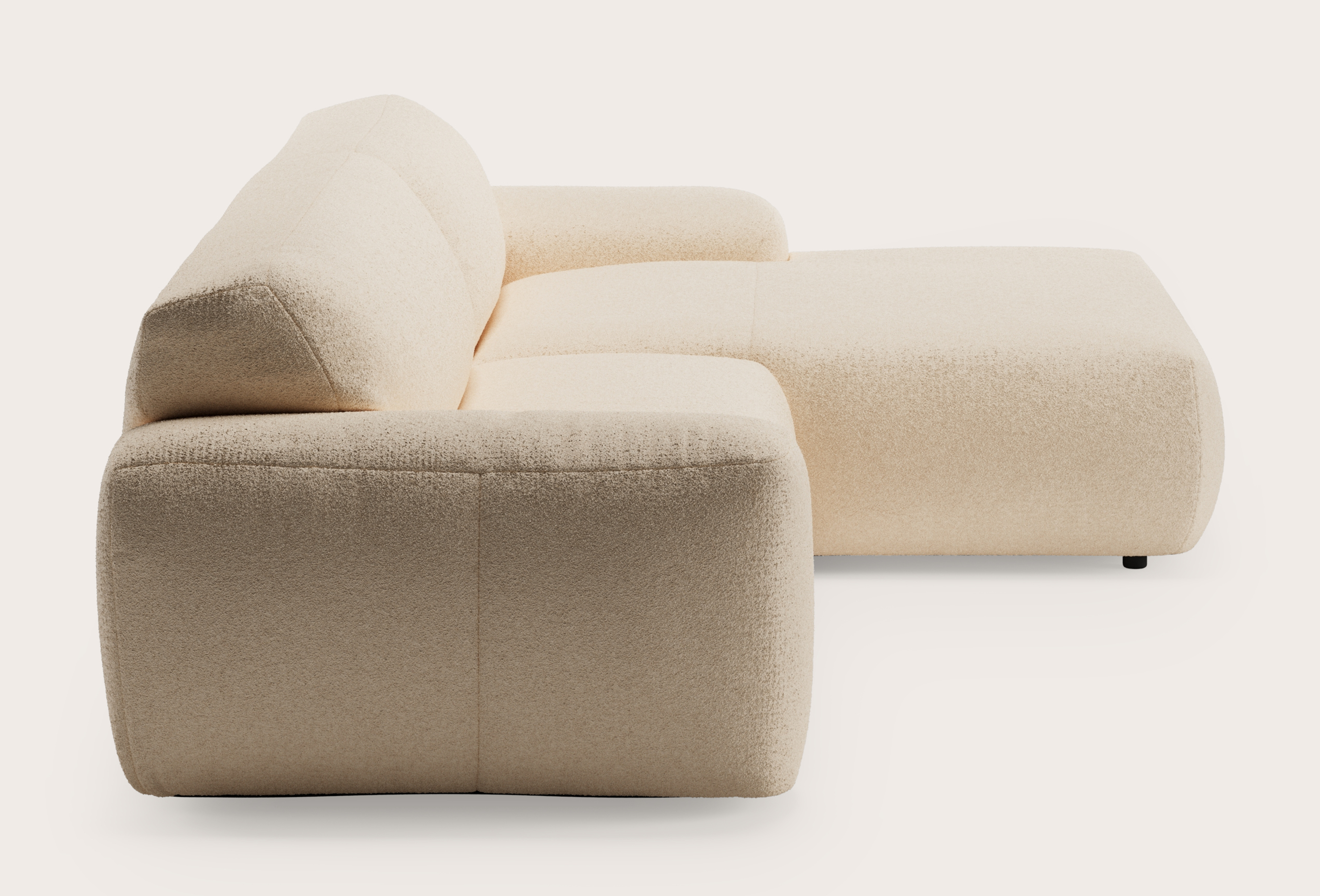 Sarpi hoekzetel 4-zit Aria stof Beige