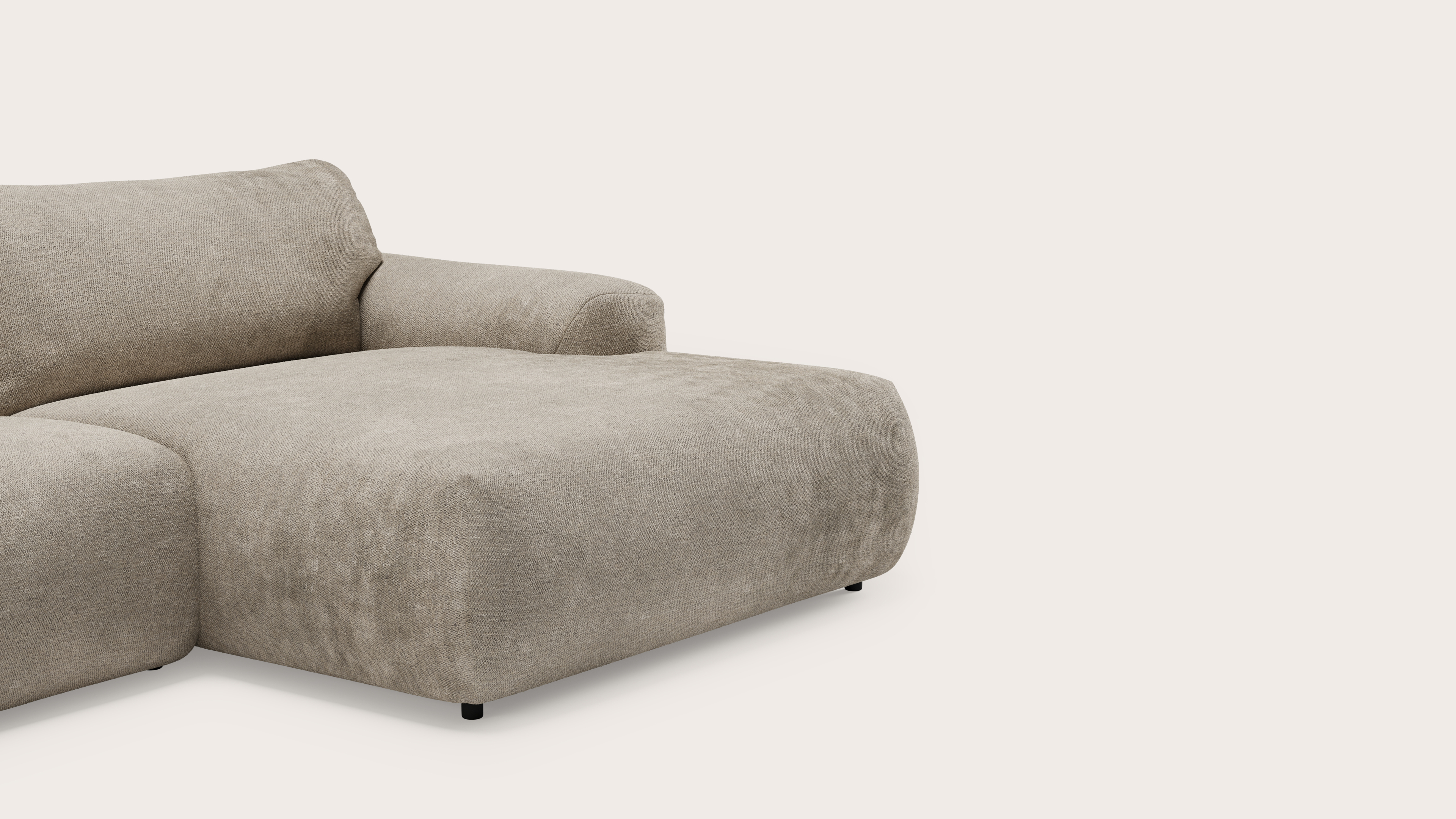 Sarpi hoekzetel 6,5-zit Molto stof Taupe
